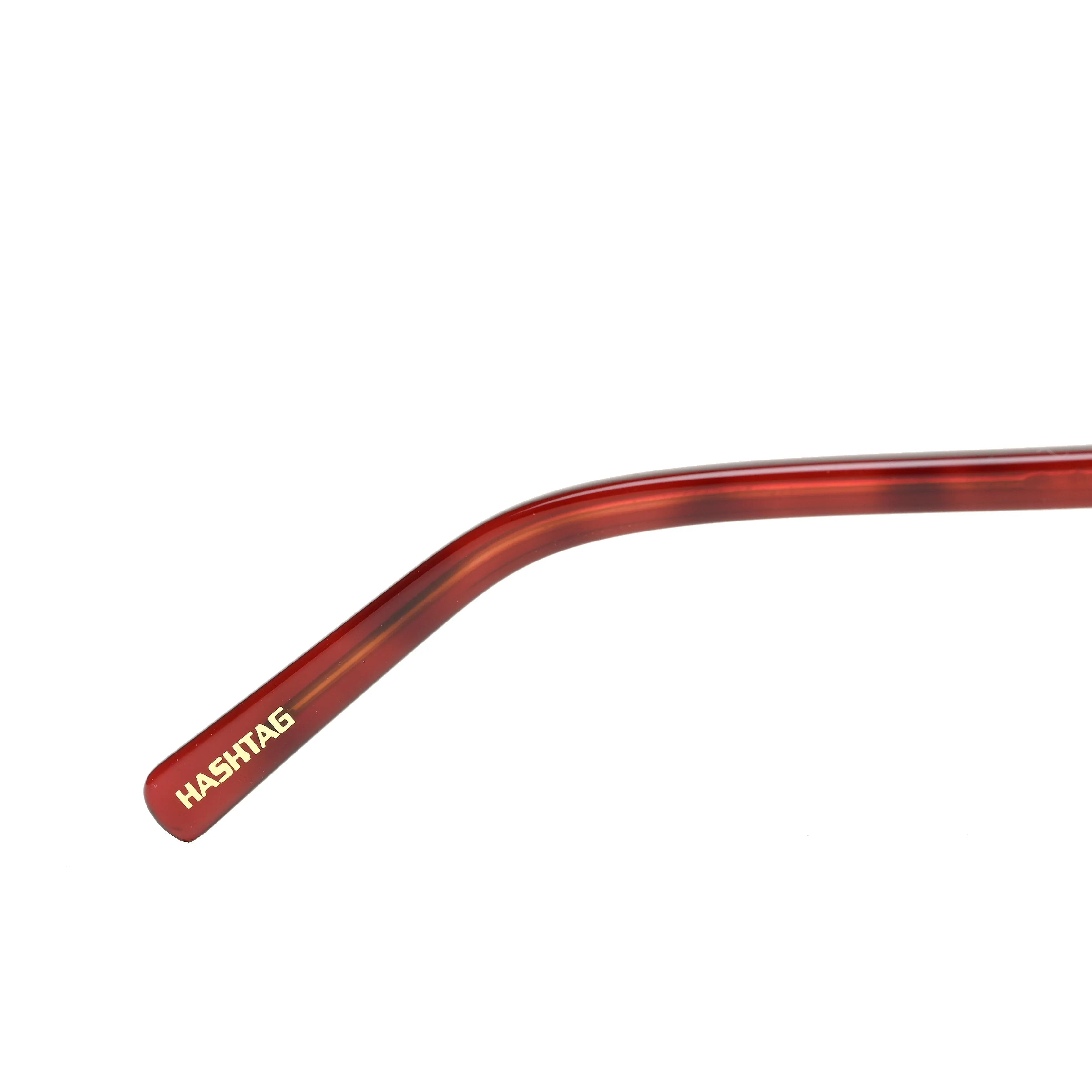 Cellulose | Dark Reddish Brown Medium Full Rim Square with Spring Hinges Eyeglasses for Men [Demo Lens]