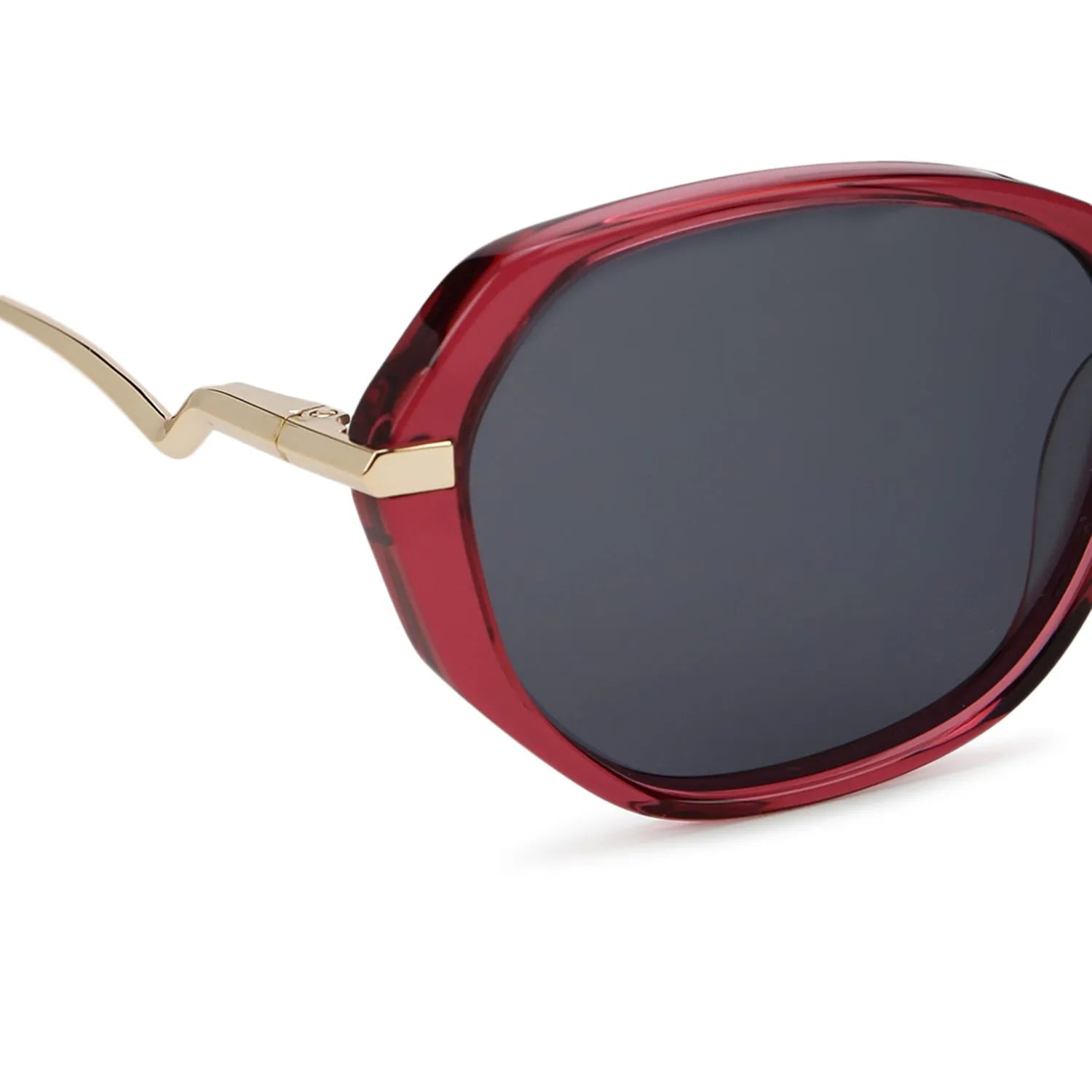 SNOB | Transparent Purple Medium Full Rim Oval Sunglasses for Women [Polarized]