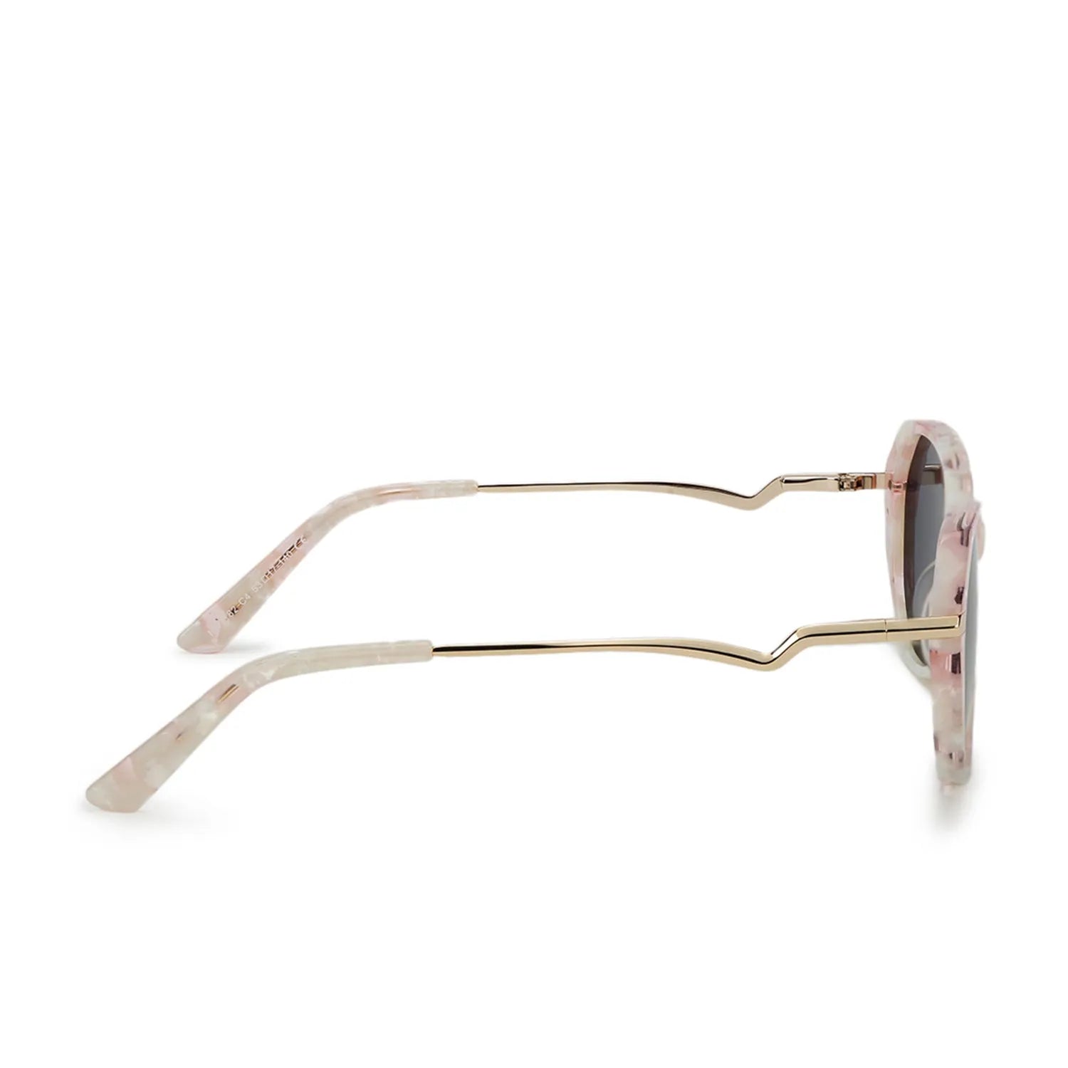 SNOB | Marble Pink-Gold Medium Full Rim Oval Sunglasses for Women [Polarized]