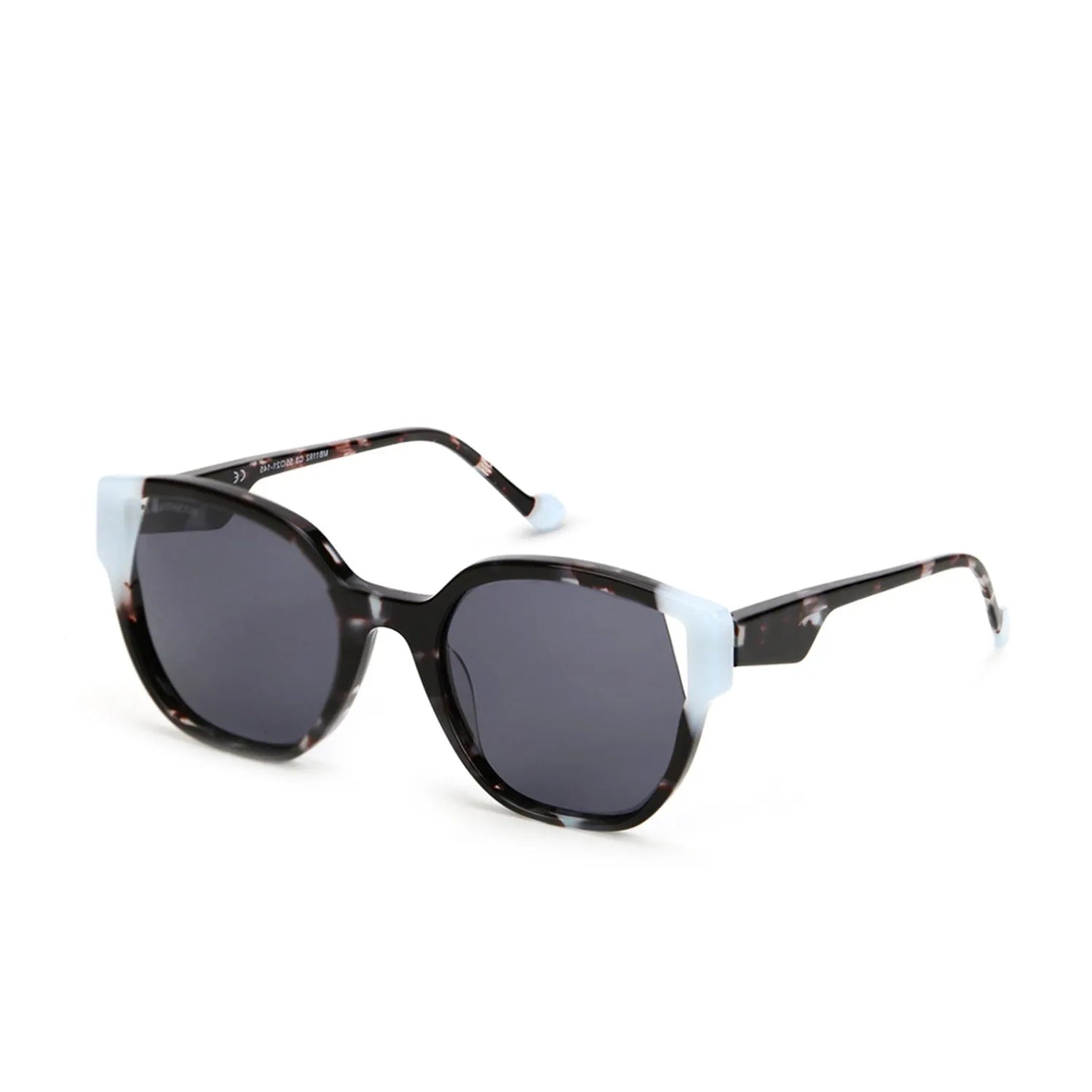 CLASSYCUT | Tiger Brown-Gray Large Full Rim Wayfarer Sunglasses for Women [Polarized]