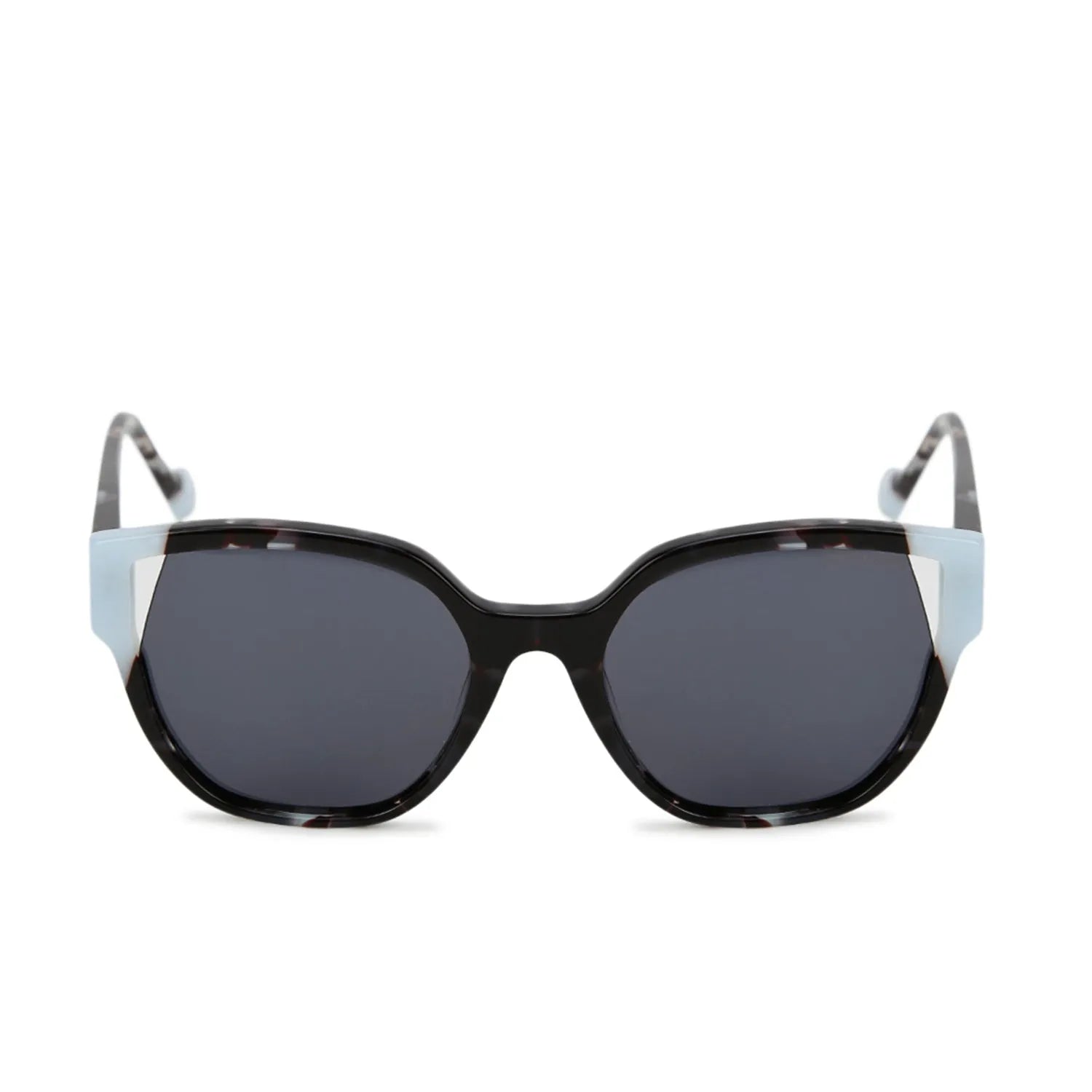 CLASSYCUT | Tiger Brown-Gray Large Full Rim Wayfarer Sunglasses for Women [Polarized]