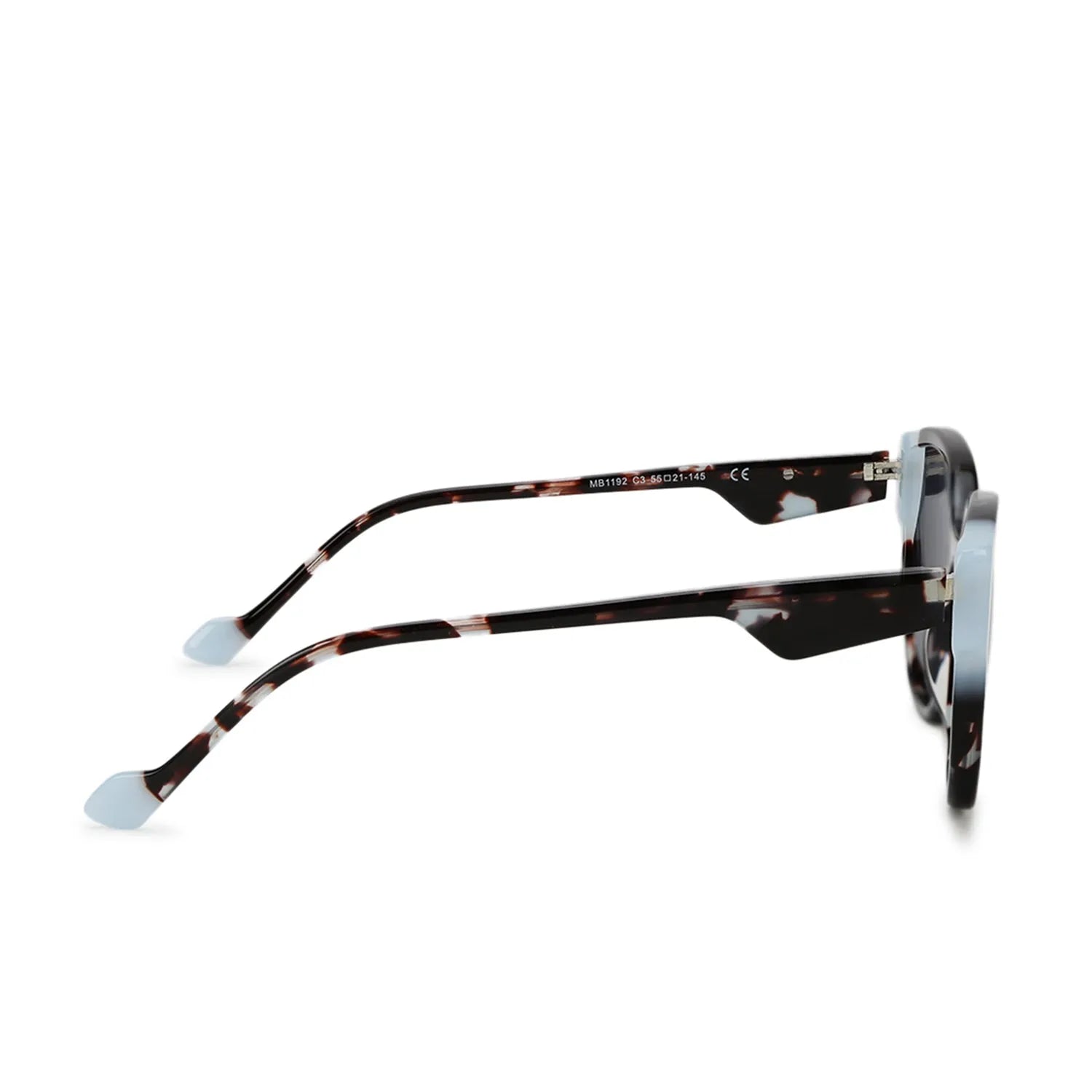 CLASSYCUT | Tiger Brown-Gray Large Full Rim Wayfarer Sunglasses for Women [Polarized]