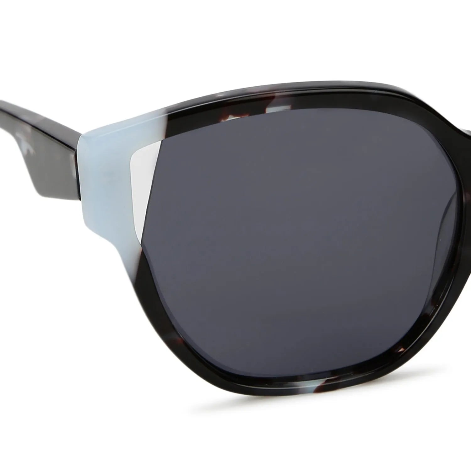 CLASSYCUT | Tiger Brown-Gray Large Full Rim Wayfarer Sunglasses for Women [Polarized]