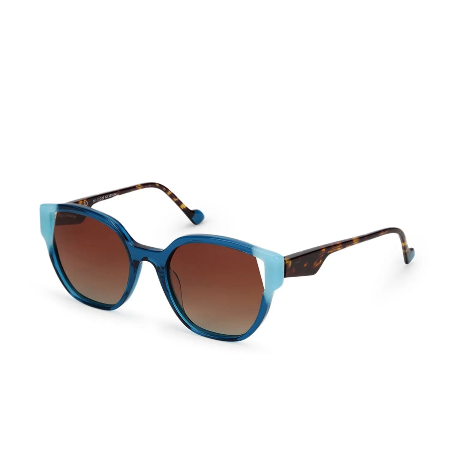 CLASSYCUT | Transparent Blue-Sky Blue Large Full Rim Wayfarer Sunglasses for Women [Polarized]
