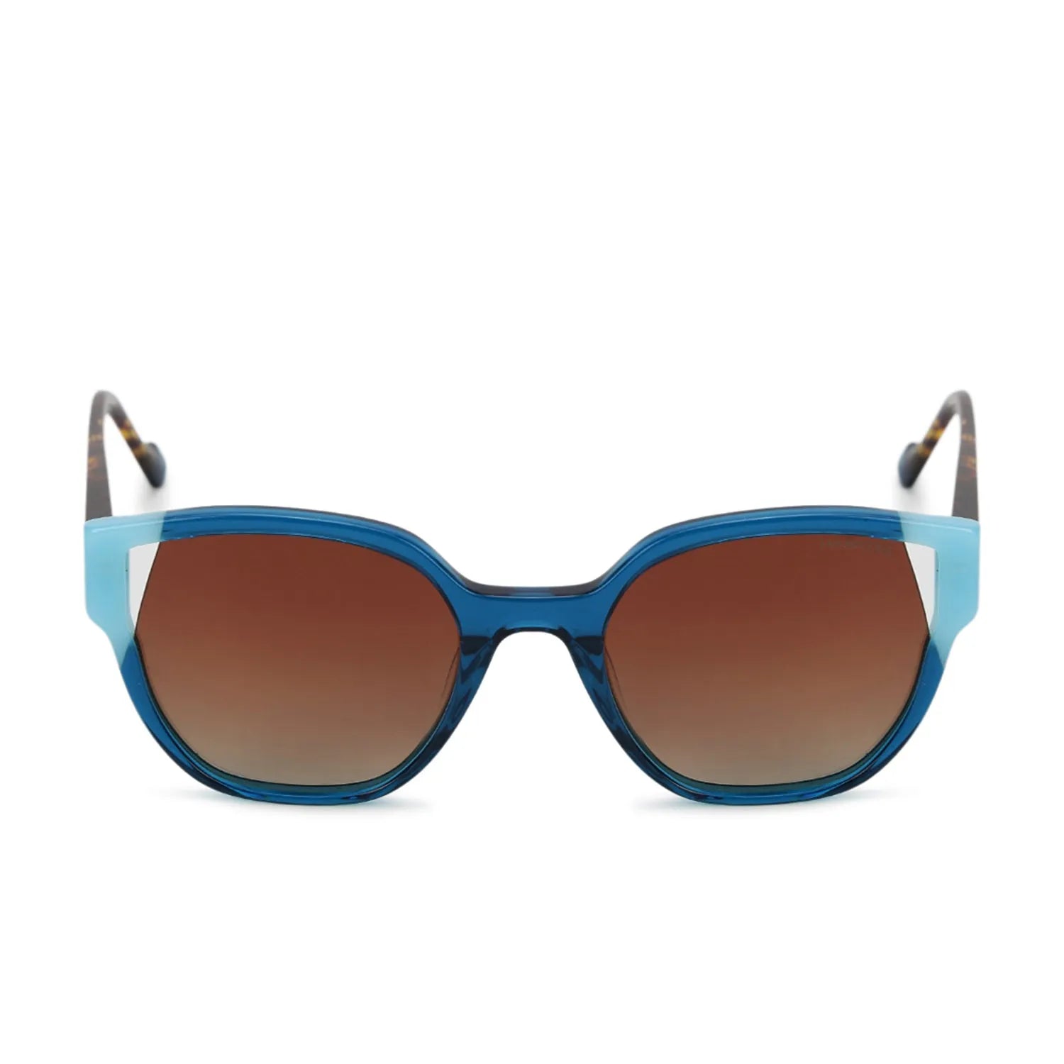 CLASSYCUT | Transparent Blue-Sky Blue Large Full Rim Wayfarer Sunglasses for Women [Polarized]