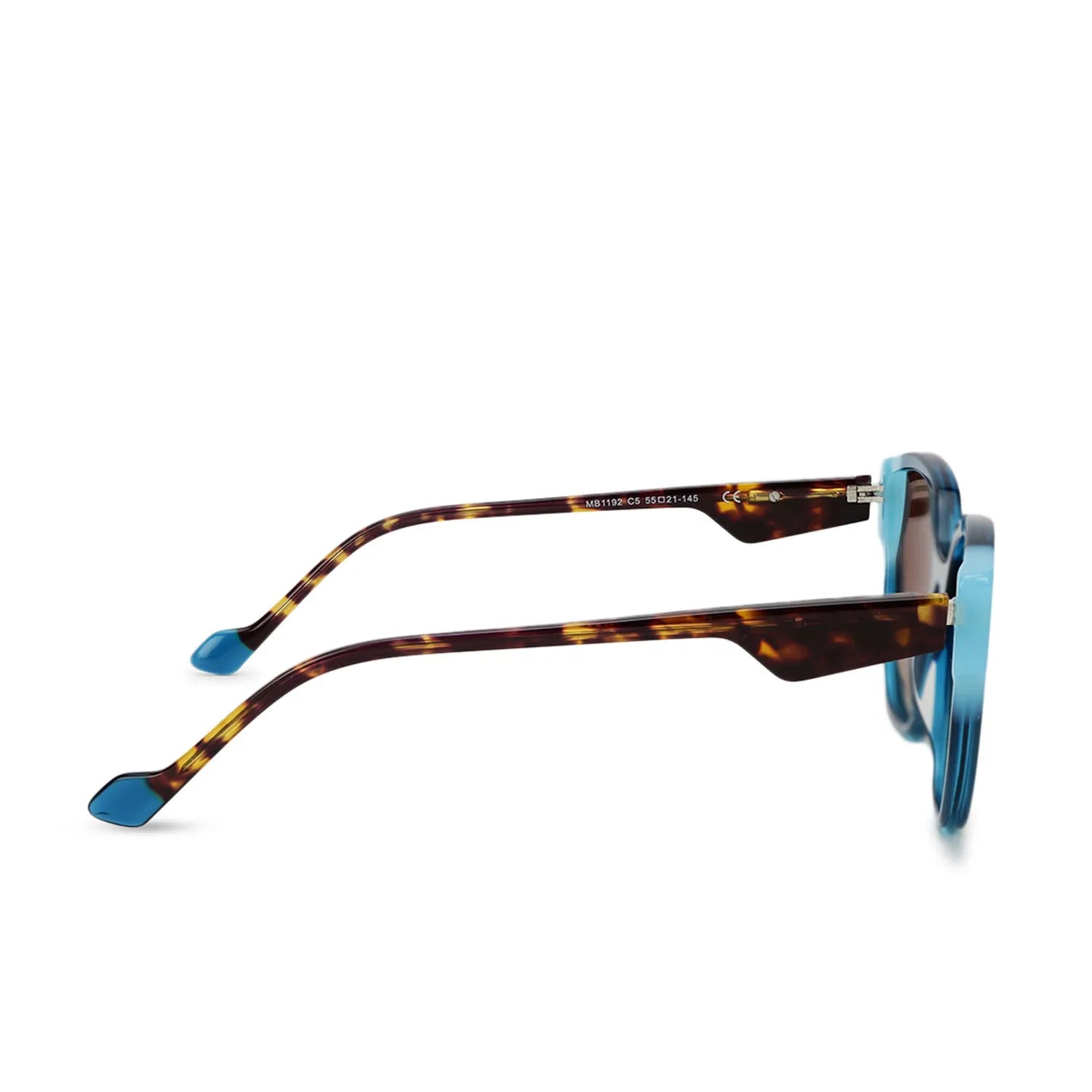 CLASSYCUT | Transparent Blue-Sky Blue Large Full Rim Wayfarer Sunglasses for Women [Polarized]