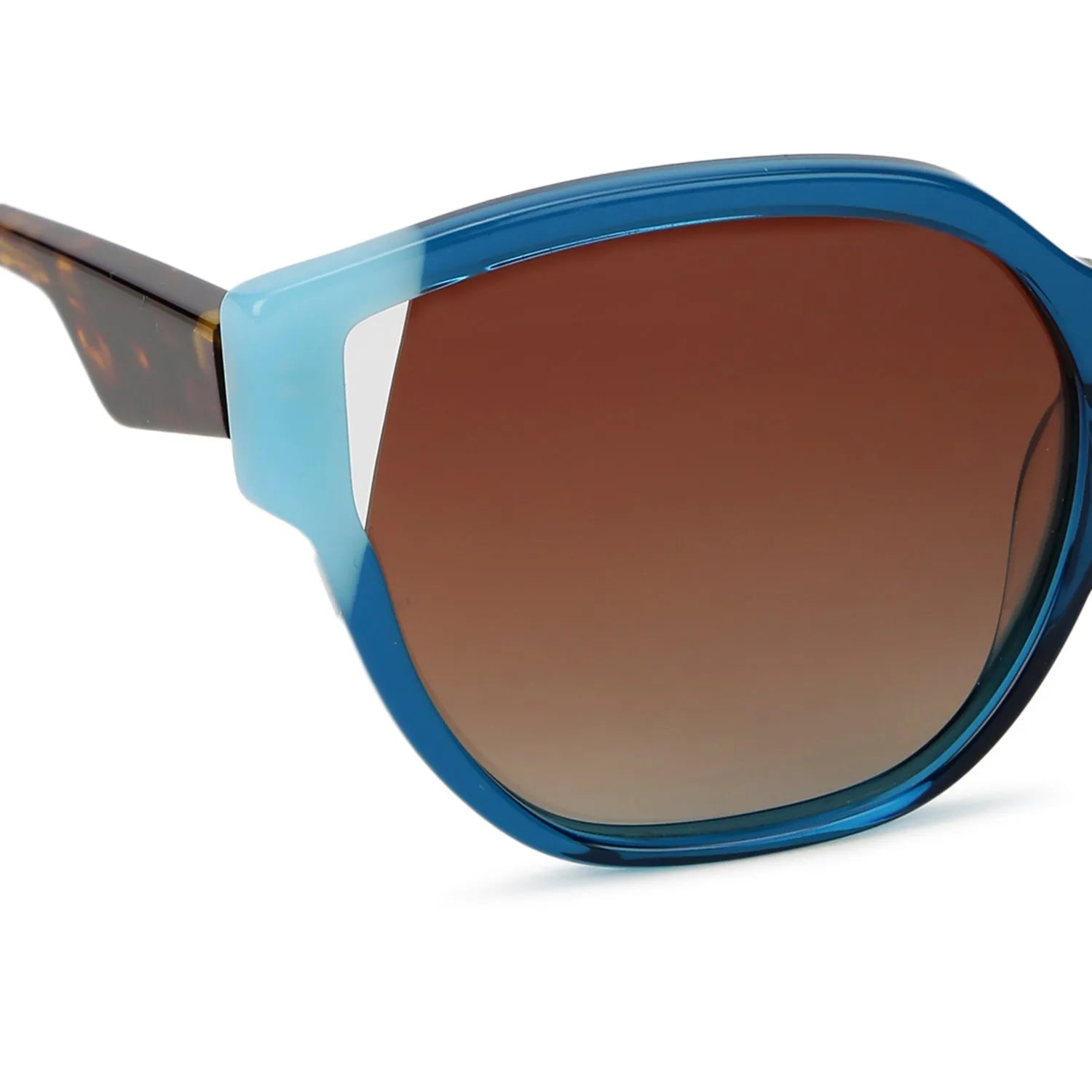 CLASSYCUT | Transparent Blue-Sky Blue Large Full Rim Wayfarer Sunglasses for Women [Polarized]