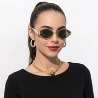 Ecliptor | Green Medium Full Rim Diamond Sunglasses for Women [UV-protected]
