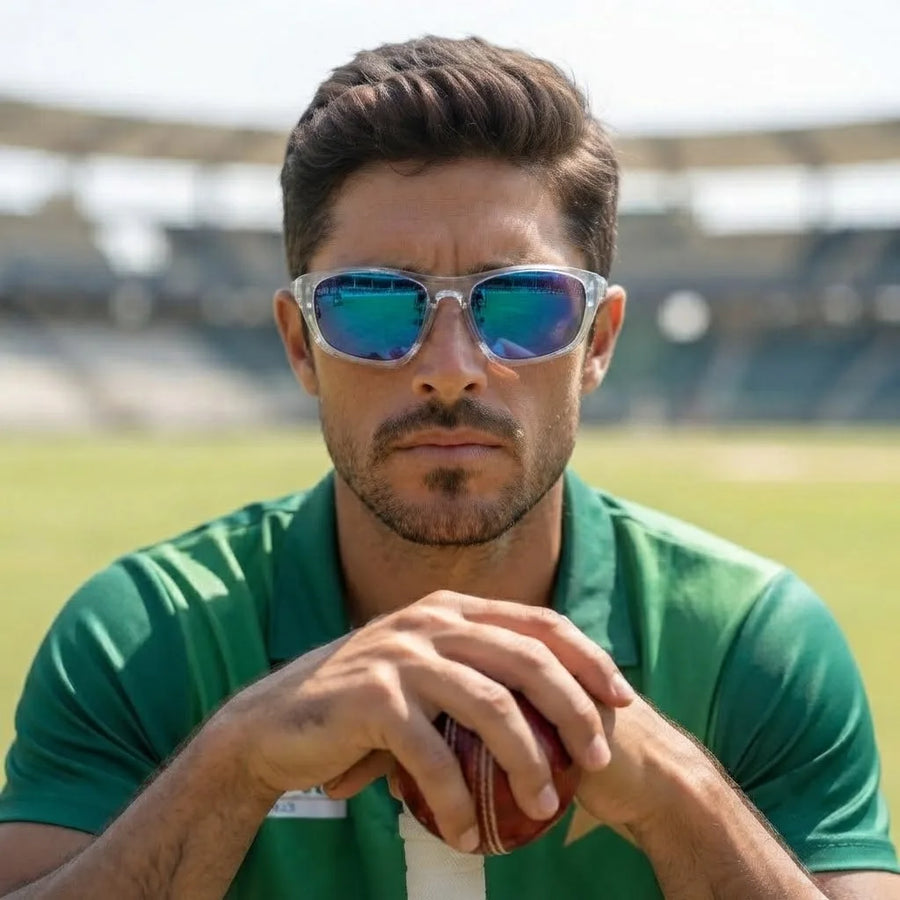 Lateralis | Transparent Large Full Rim Wraparound Sports Sunglasses for Men & Women [Mirrored]