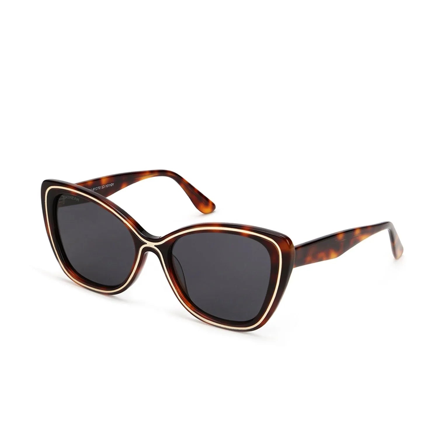 CATWIRE | Tiger Brown-gold Large Full Rim Cateye Sunglasses for Women [Polarized]
