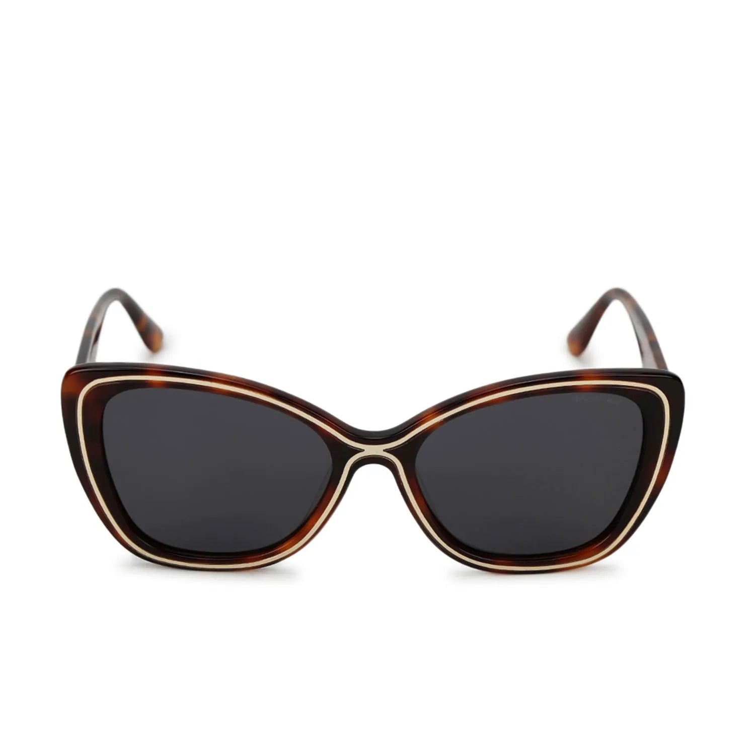 CATWIRE | Tiger Brown-gold Large Full Rim Cateye Sunglasses for Women [Polarized]