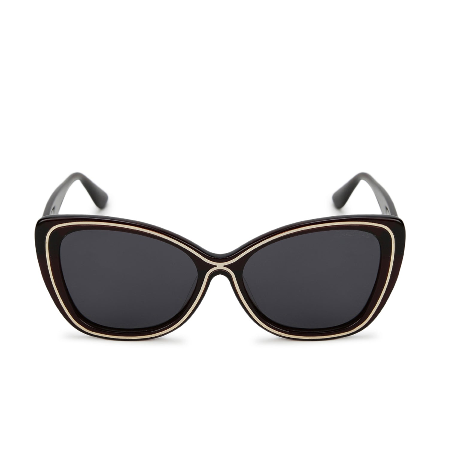 CATWIRE | Brown-Gold Large Full Rim Cateye Sunglasses for Women [Polarized]