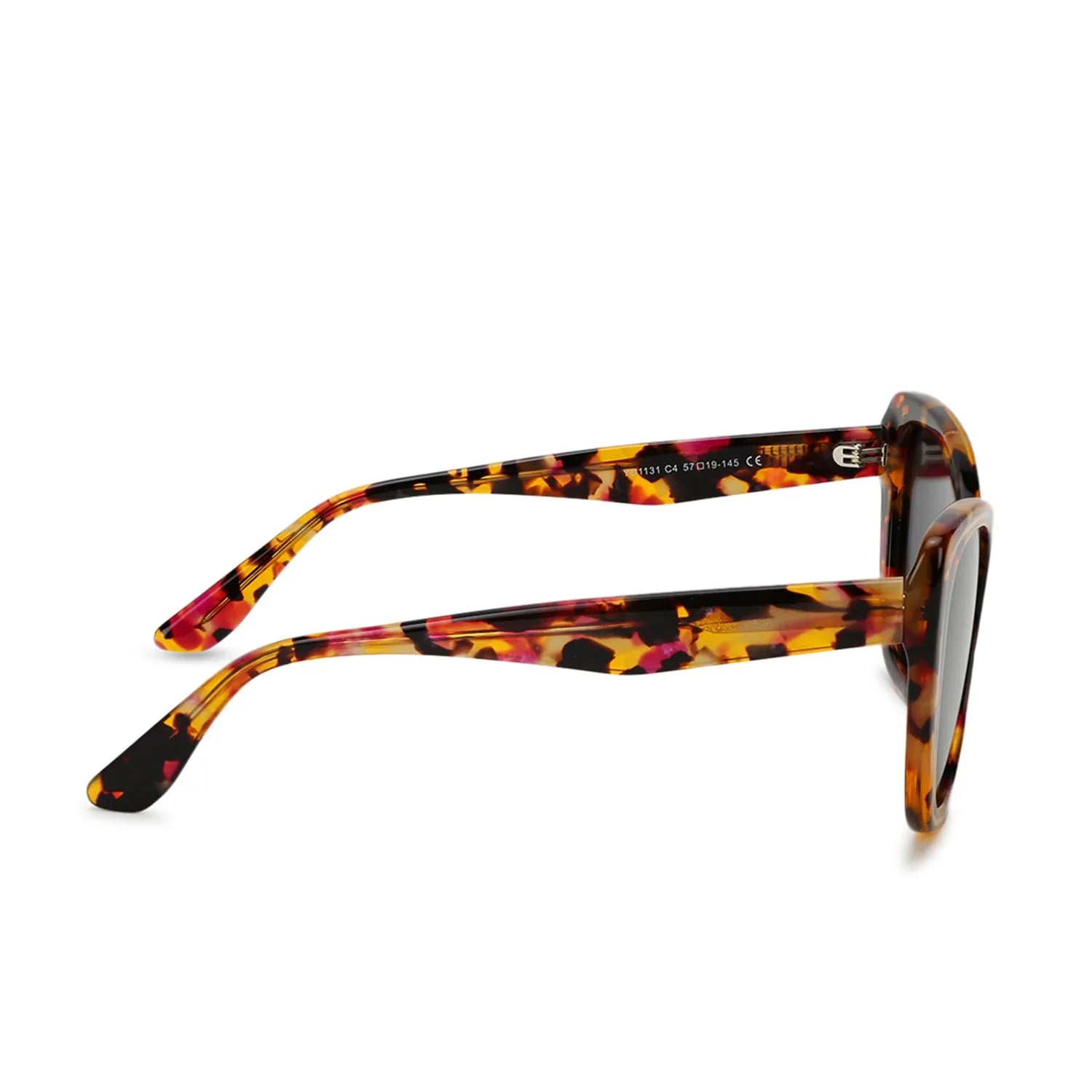 CATWIRE | Flower-Gold Large Full Rim Cateye Sunglasses for Women [Polarized]
