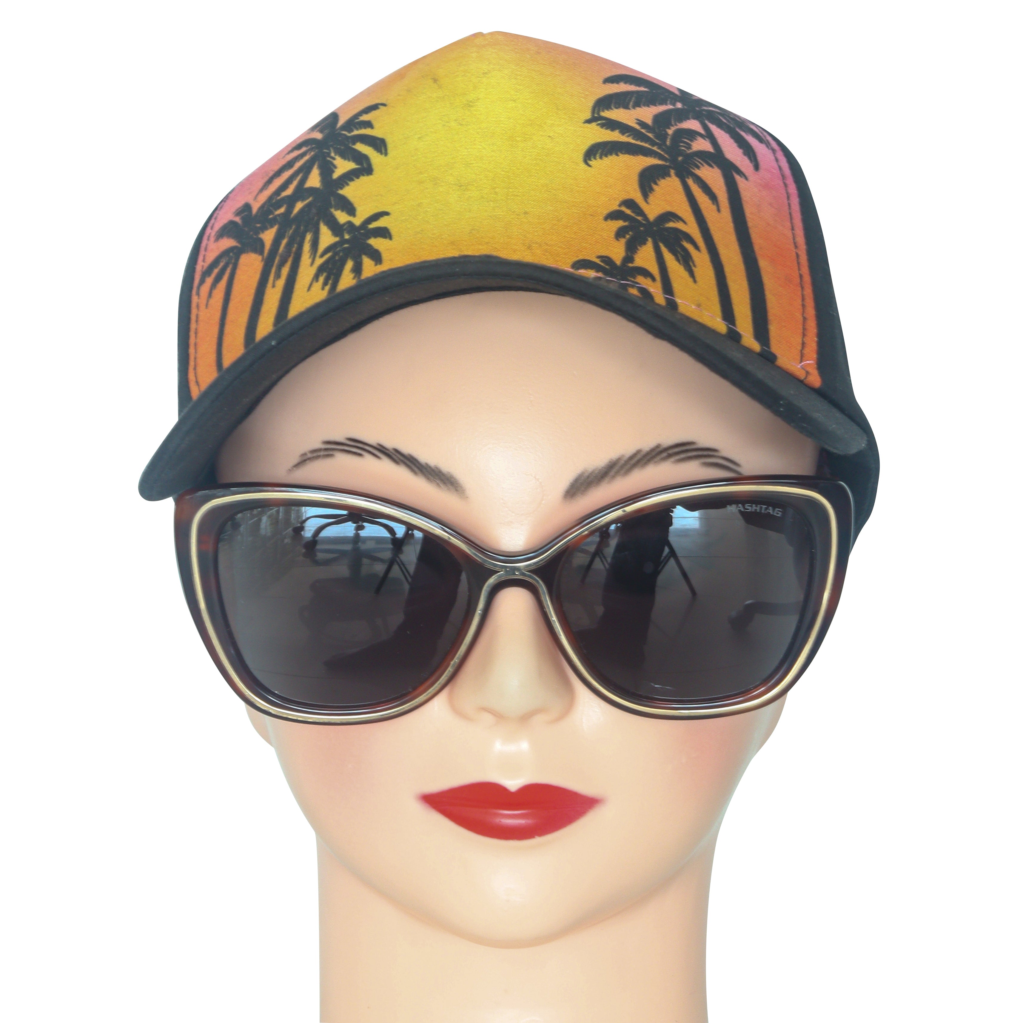 CATWIRE | Tiger Brown-gold Large Full Rim Cateye Sunglasses for Women [Polarized]