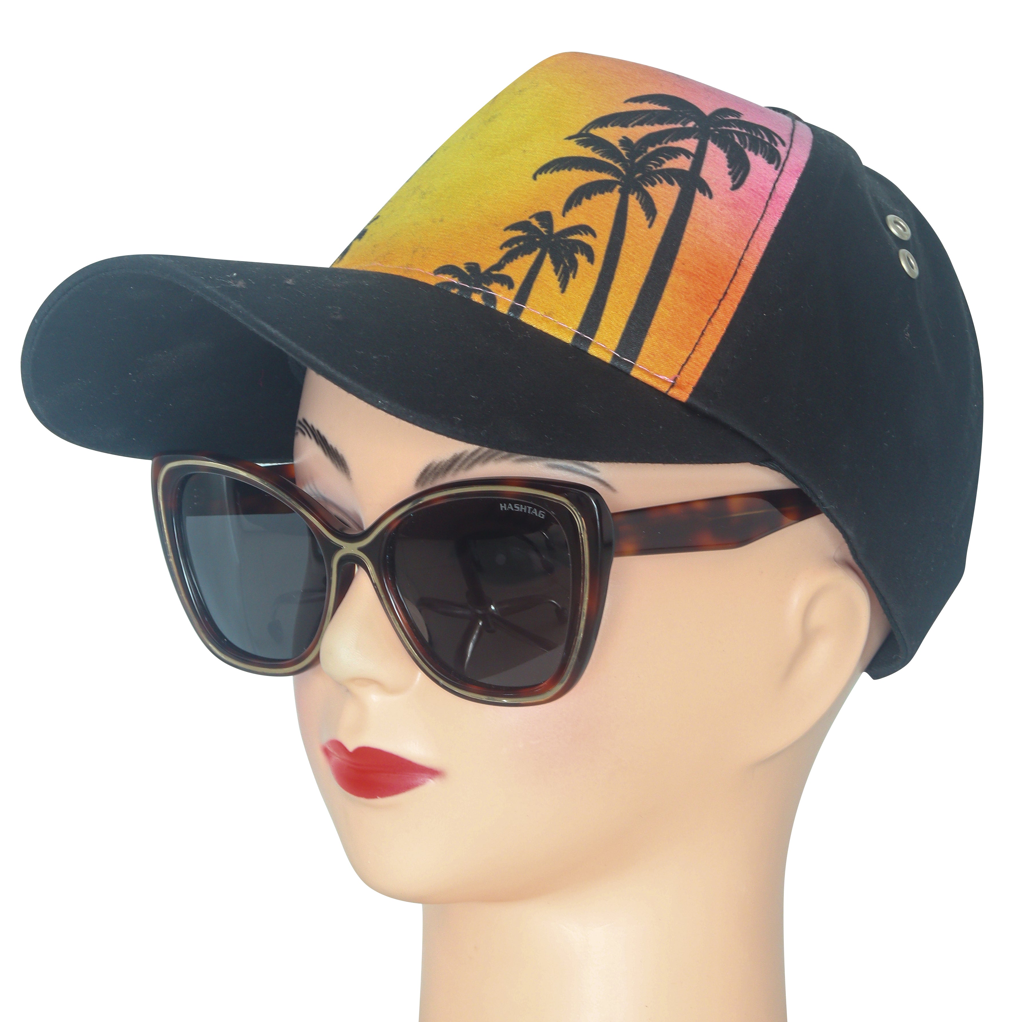 CATWIRE | Tiger Brown-gold Large Full Rim Cateye Sunglasses for Women [Polarized]