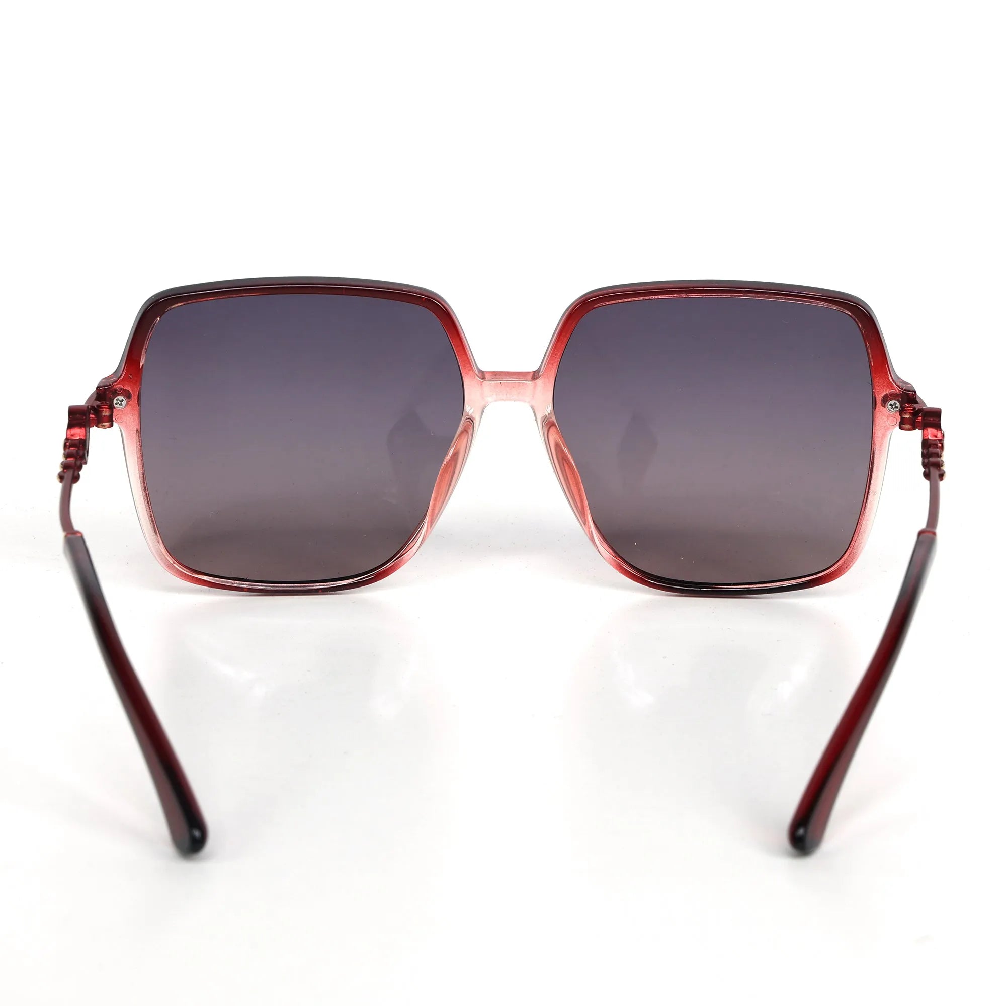 Nebulis | Red Gradient Large Full Rim Square Sunglasses for Women [Polarized]