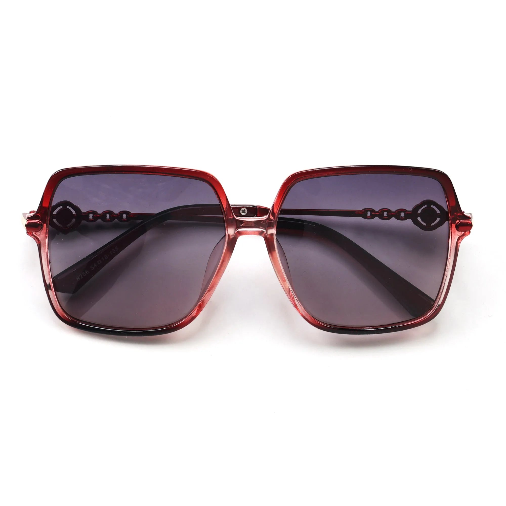 Nebulis | Red Gradient Large Full Rim Square Sunglasses for Women [Polarized]