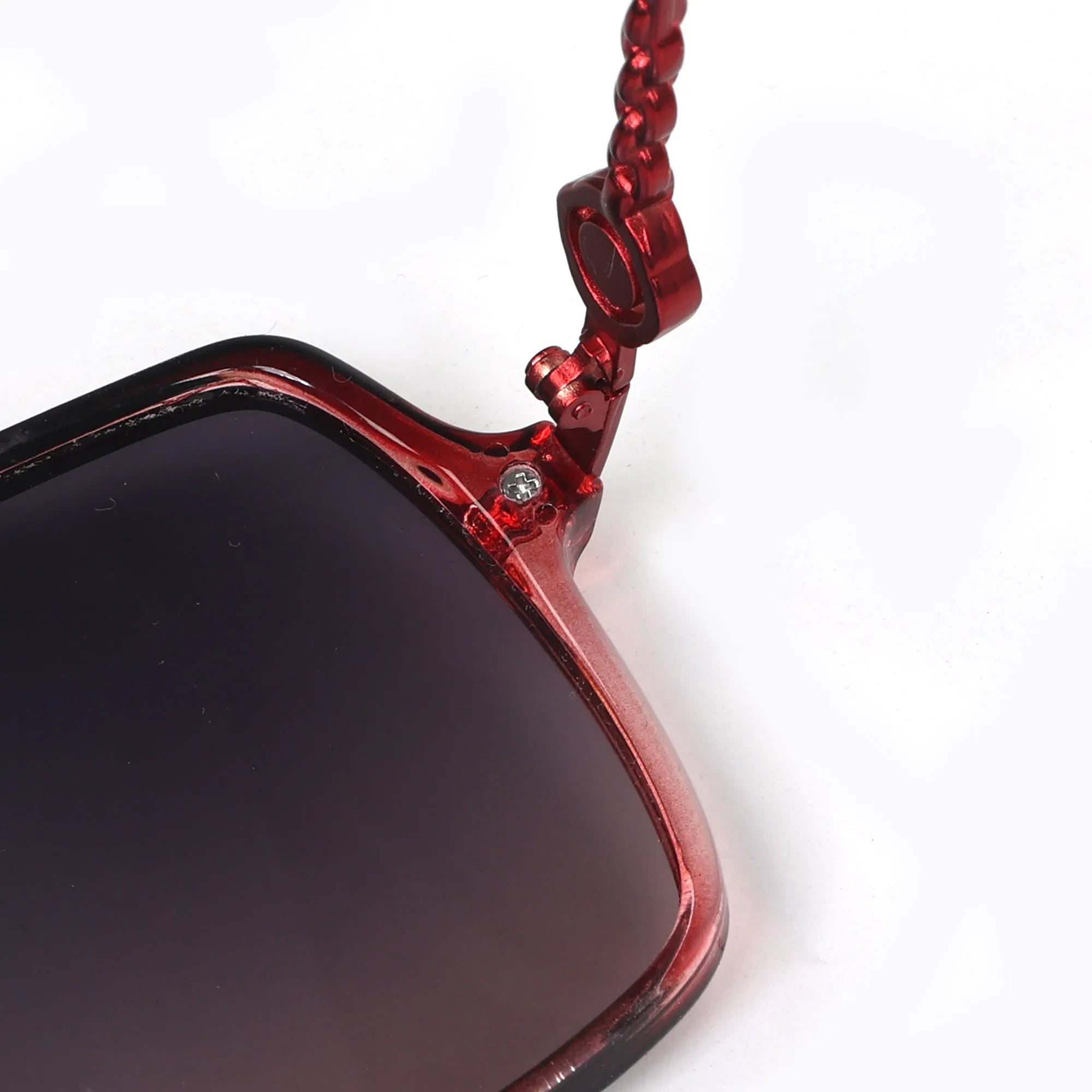 Nebulis | Red Gradient Large Full Rim Square Sunglasses for Women [Polarized]