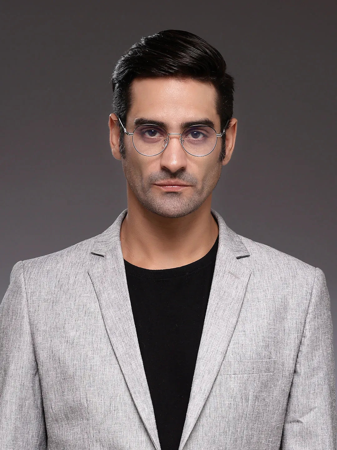 Astrid | Golden Medium Full Rim Oval Computer Glasses for Men & Women [Blue Block]