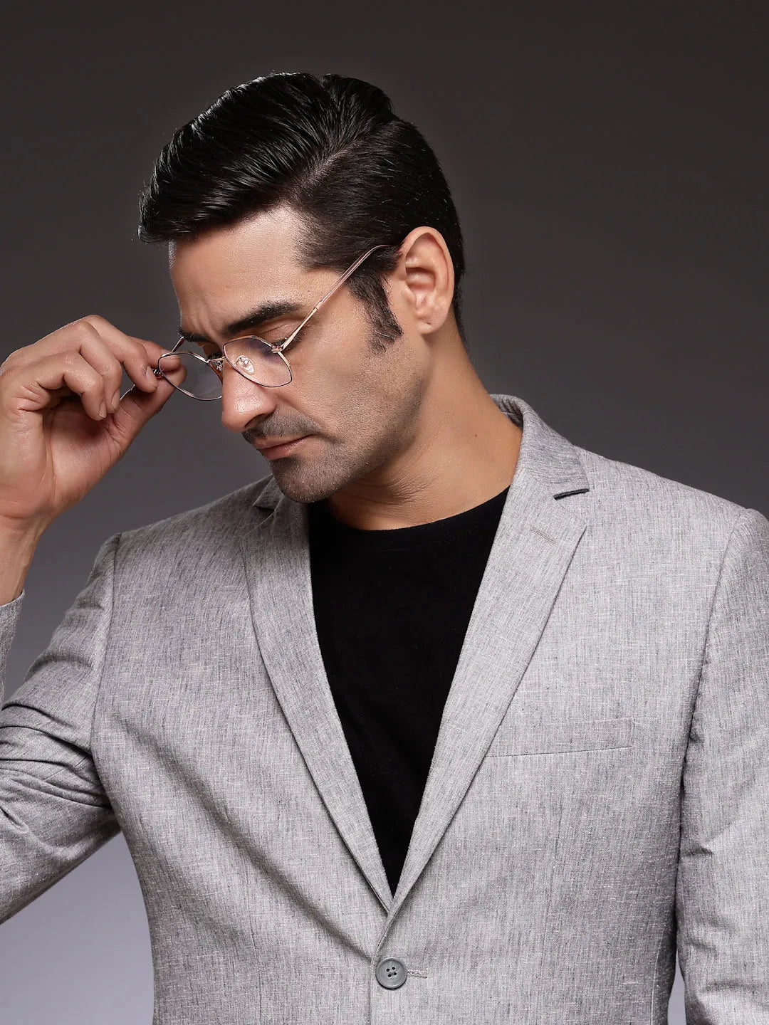 Dravon | Golden Rose & Black Medium Full Rim Hexagonal Computer Glasses for Men & Women [Blue Block]