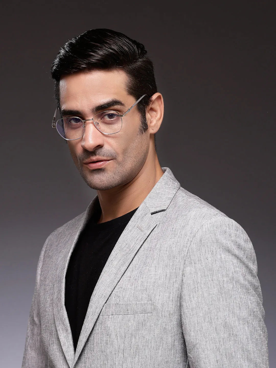 Frostis | Silver Small Full Rim Hexagonal Computer Glasses for Men & Women [Blue Block]