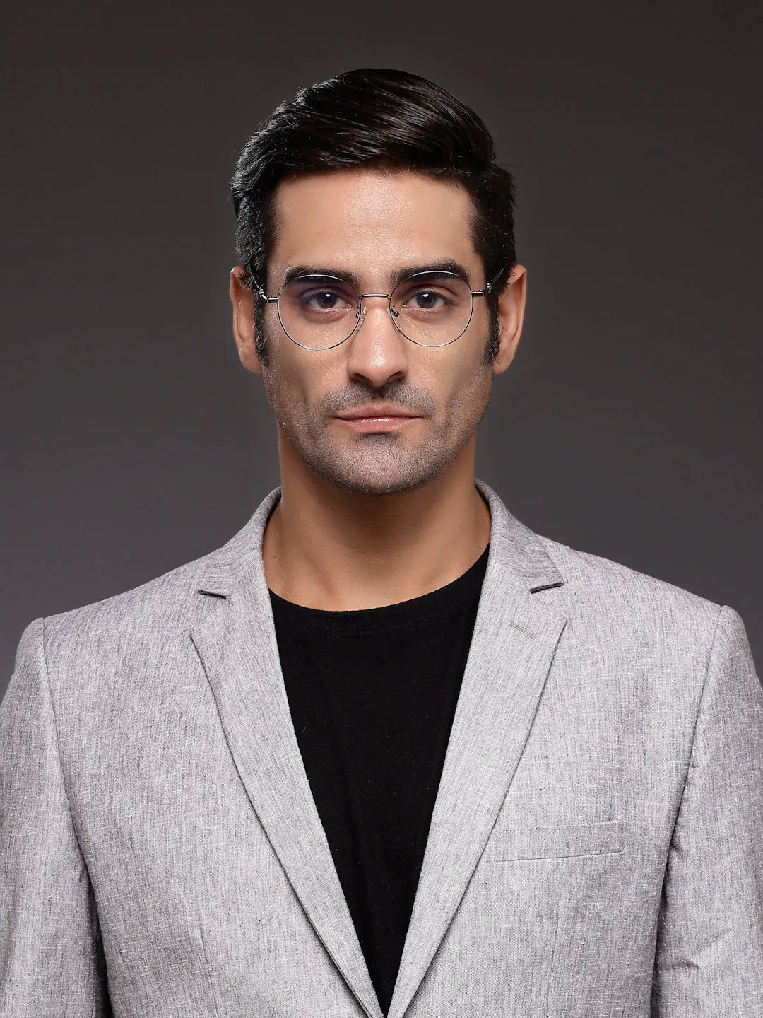 Astrid | Golden & Black Medium Full Rim Oval Computer Glasses for Men & Women [Blue Block]