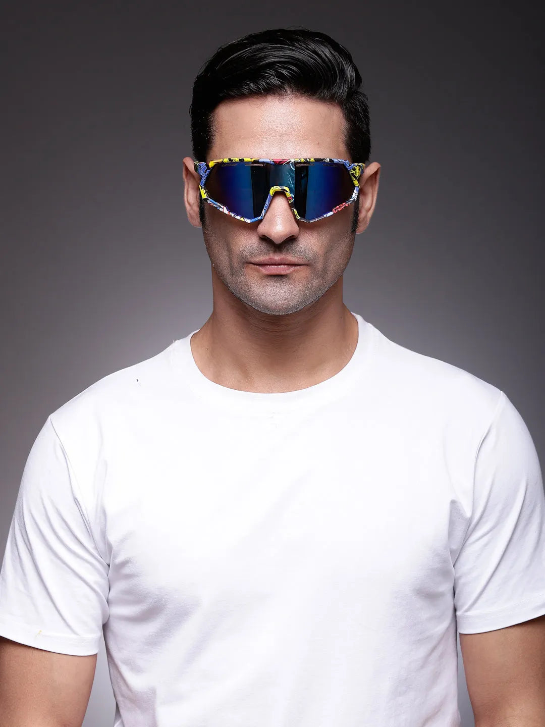 Myrion | Multi Texture Medium Full Rim Shield Sports for Men & Women [UV-protected]