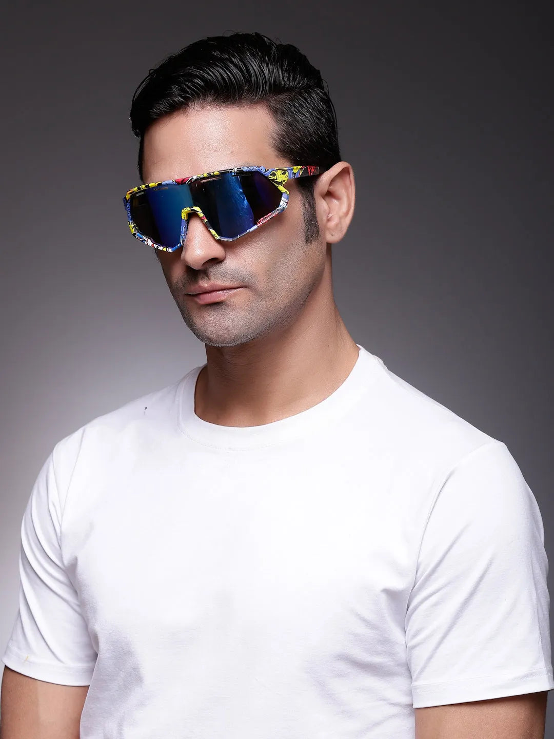 Myrion | Multi Texture Medium Full Rim Shield Sports for Men & Women [UV-protected]