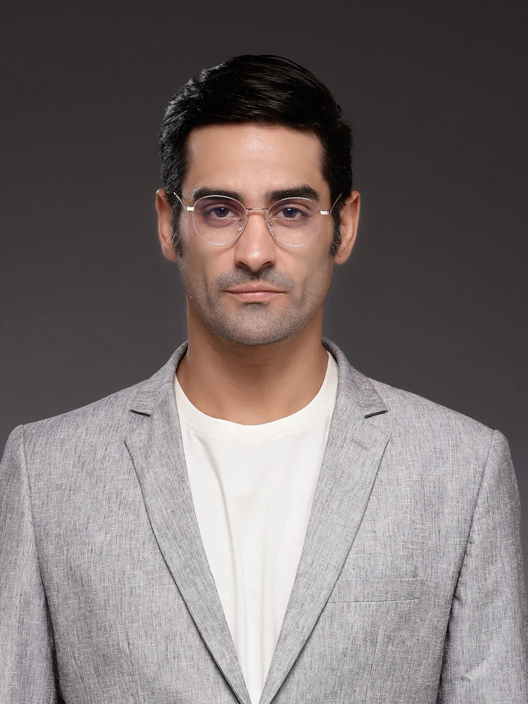 Galveris | Rose Gold Small Full Rim Round Computer Glasses for Men & Women [Blue Block]