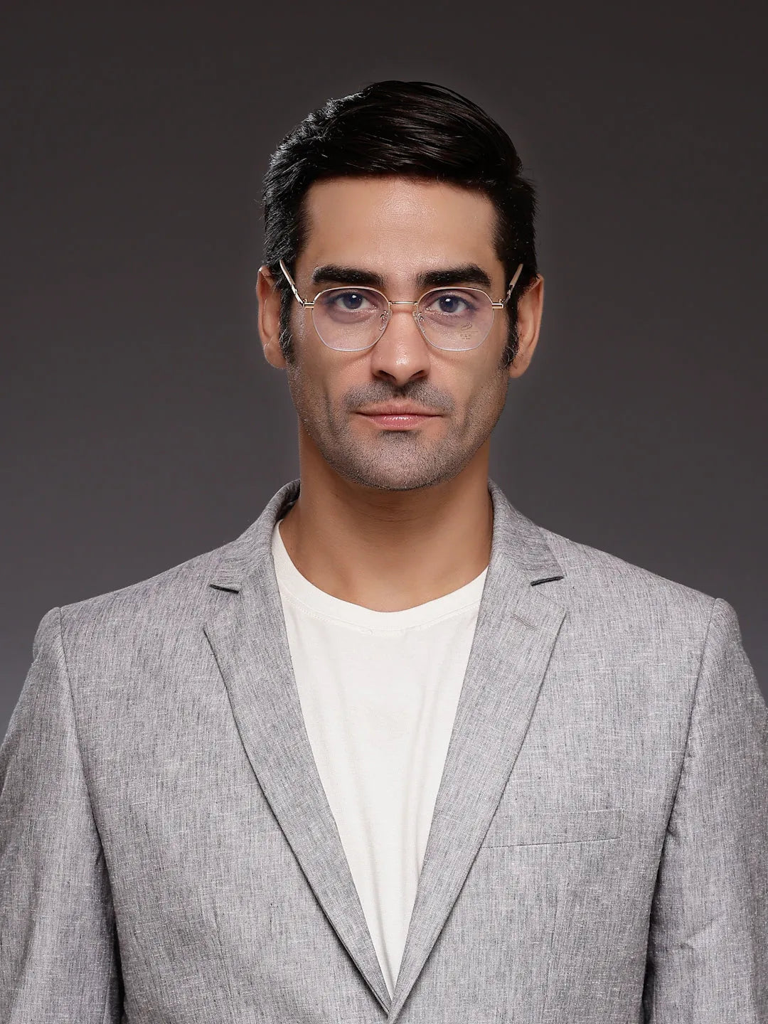 Frostis | Golden Small Full Rim Hexagonal Computer Glasses for Men & Women [Blue Block]