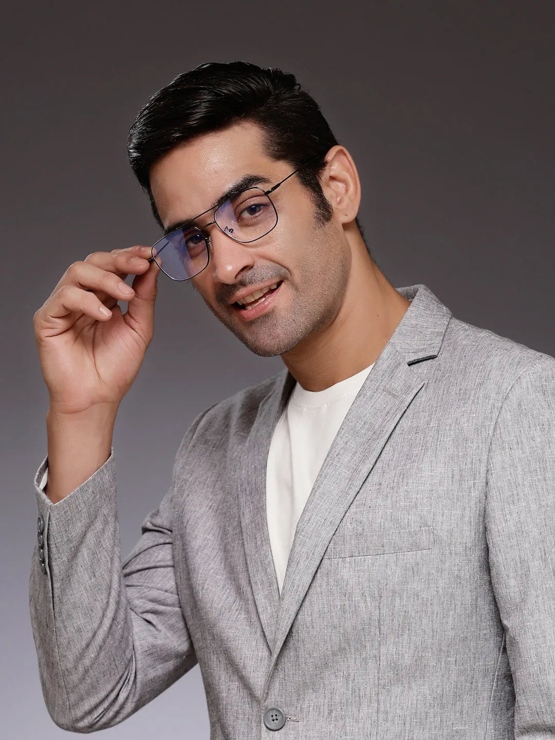 Jovion | Brown Medium Full Rim RECTANGLE Computer Glasses for Men & Women [Blue Block]