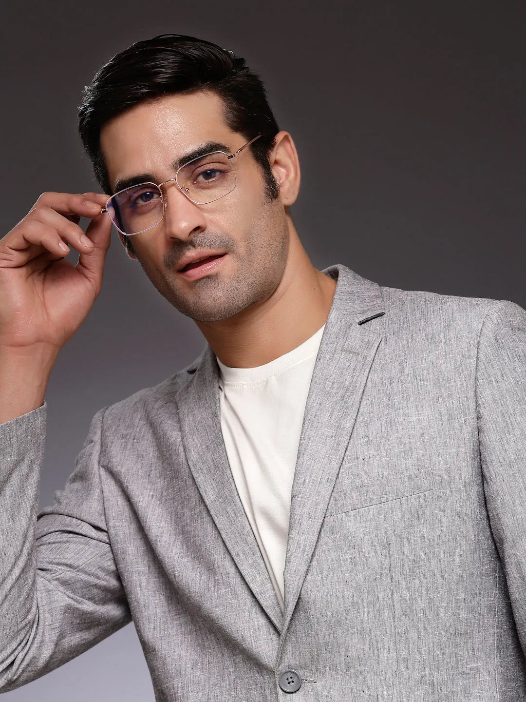 Fyrion | Rose Gold Medium Full Rim RECTANGLE Computer Glasses for Men & Women [Blue Block]