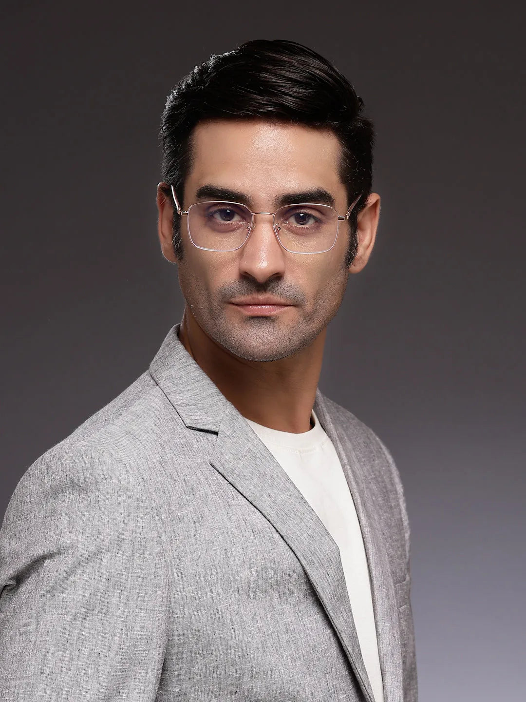 Fyrion | Rose Gold Medium Full Rim RECTANGLE Computer Glasses for Men & Women [Blue Block]