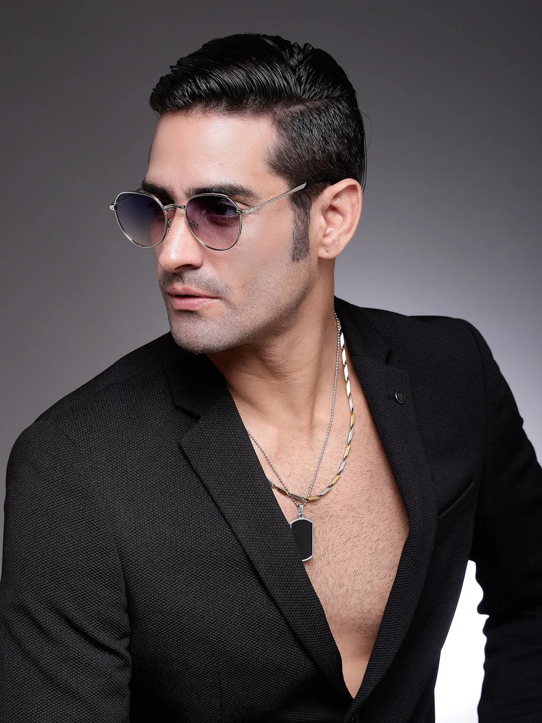 Solyra | Brown Medium Full Rim Oval Sunglasses for Men [UV-protected]