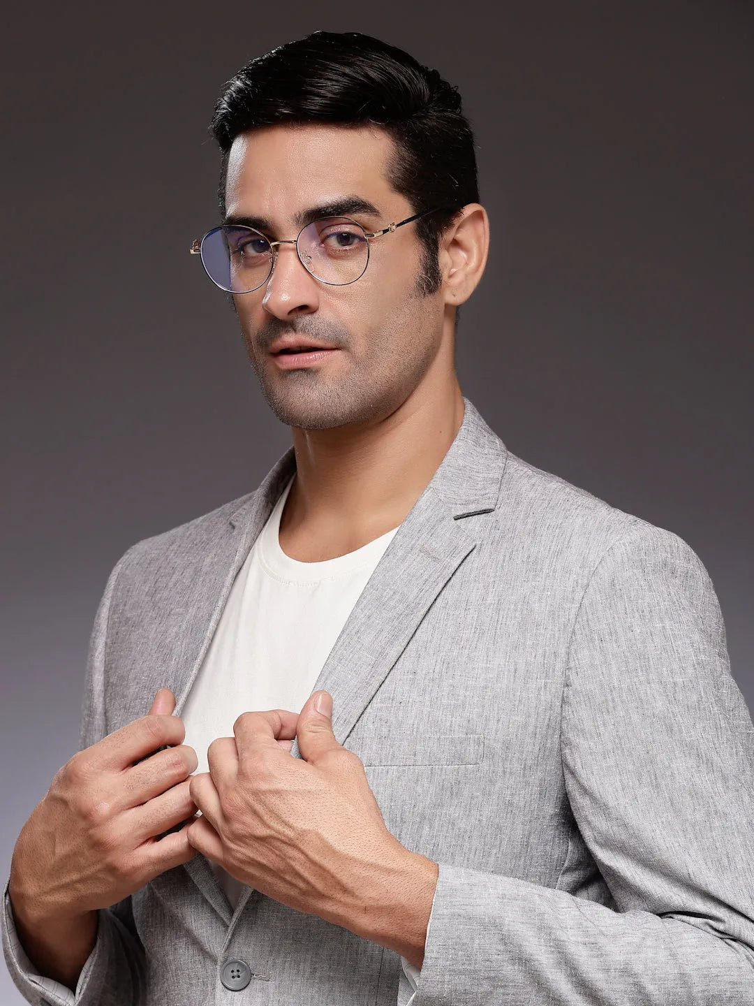 Astrid | Black Medium Full Rim Oval Computer Glasses for Men & Women [Blue Block]