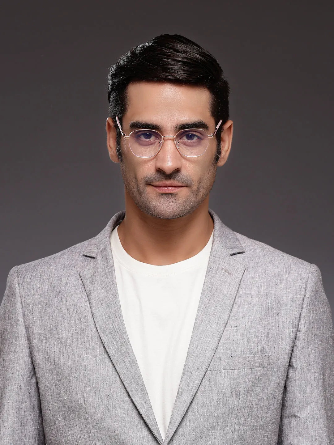 Frostis | Rose Gold Small Full Rim Hexagonal Computer Glasses for Men & Women [Blue Block]