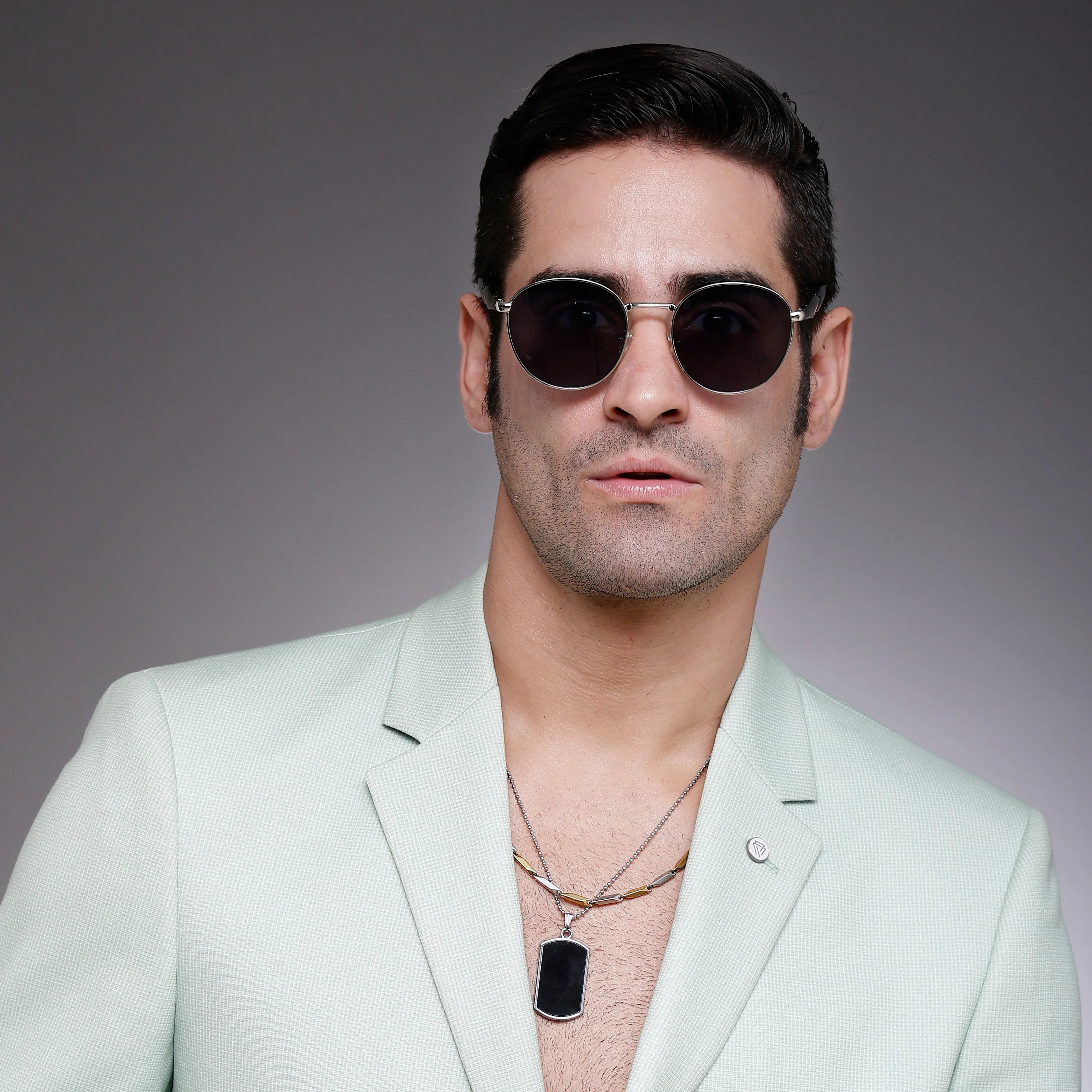 Platinum | Grey Medium Full Rim Oval Sunglasses for Men & Women [UV-protected]