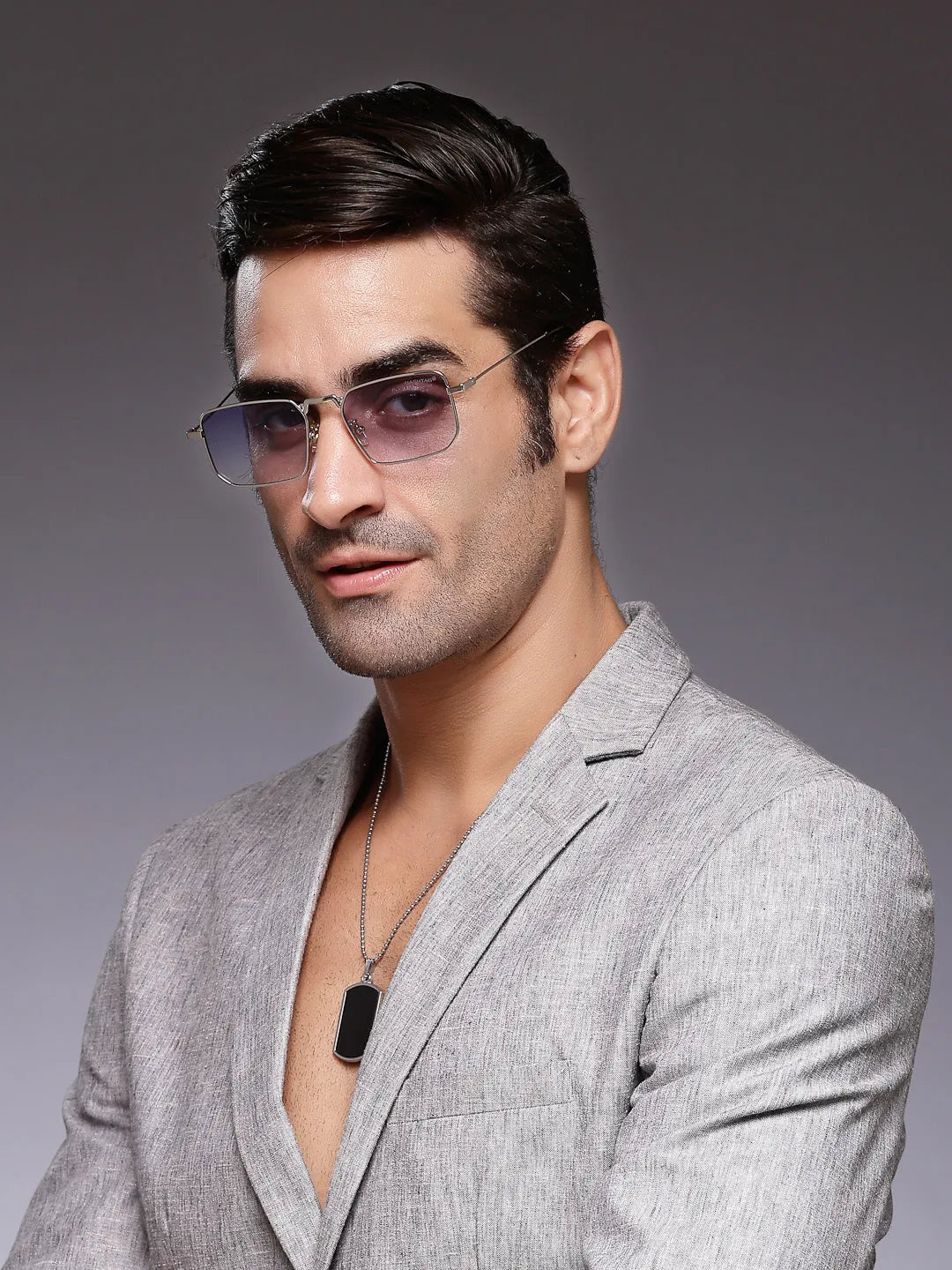 Feryn | Gradient Blue Full Rim Lock Side Sunglasses Men & Women for Medium [UV-protected]