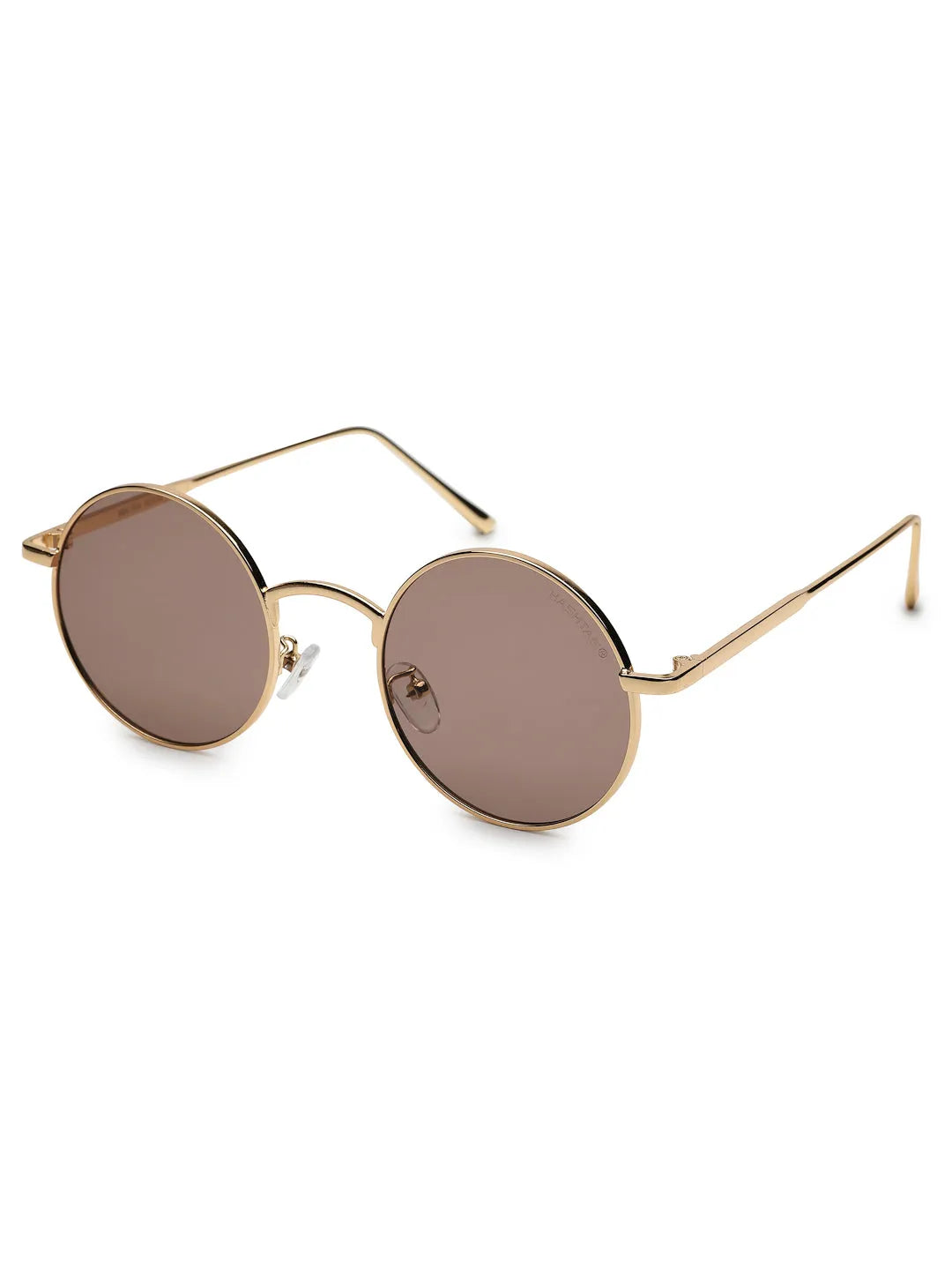 Ionara | Golden-Brown Medium Full Rim Round Sunglasses for Men & Women [UV-protected]