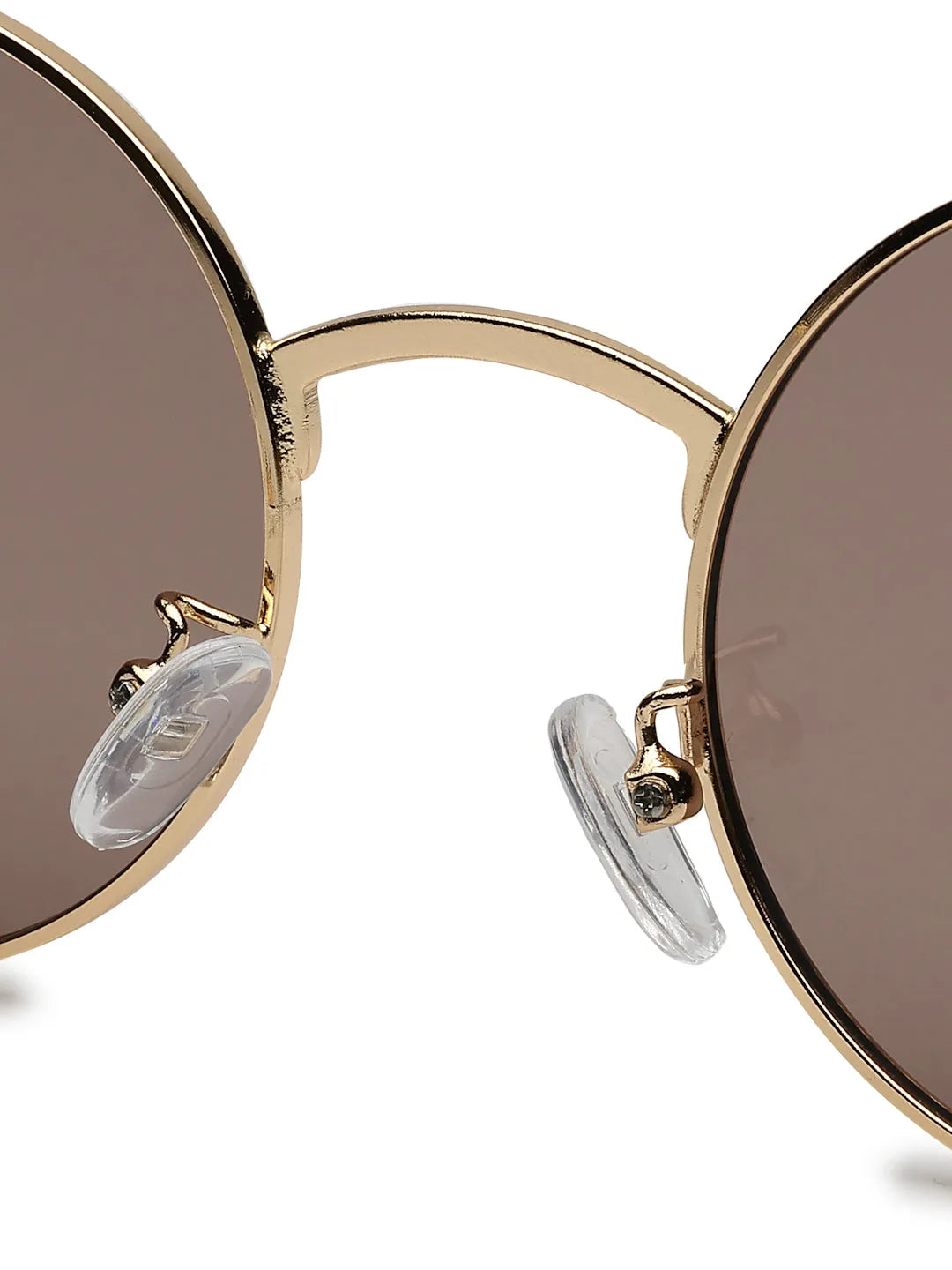 Ionara | Golden-Brown Medium Full Rim Round Sunglasses for Men & Women [UV-protected]