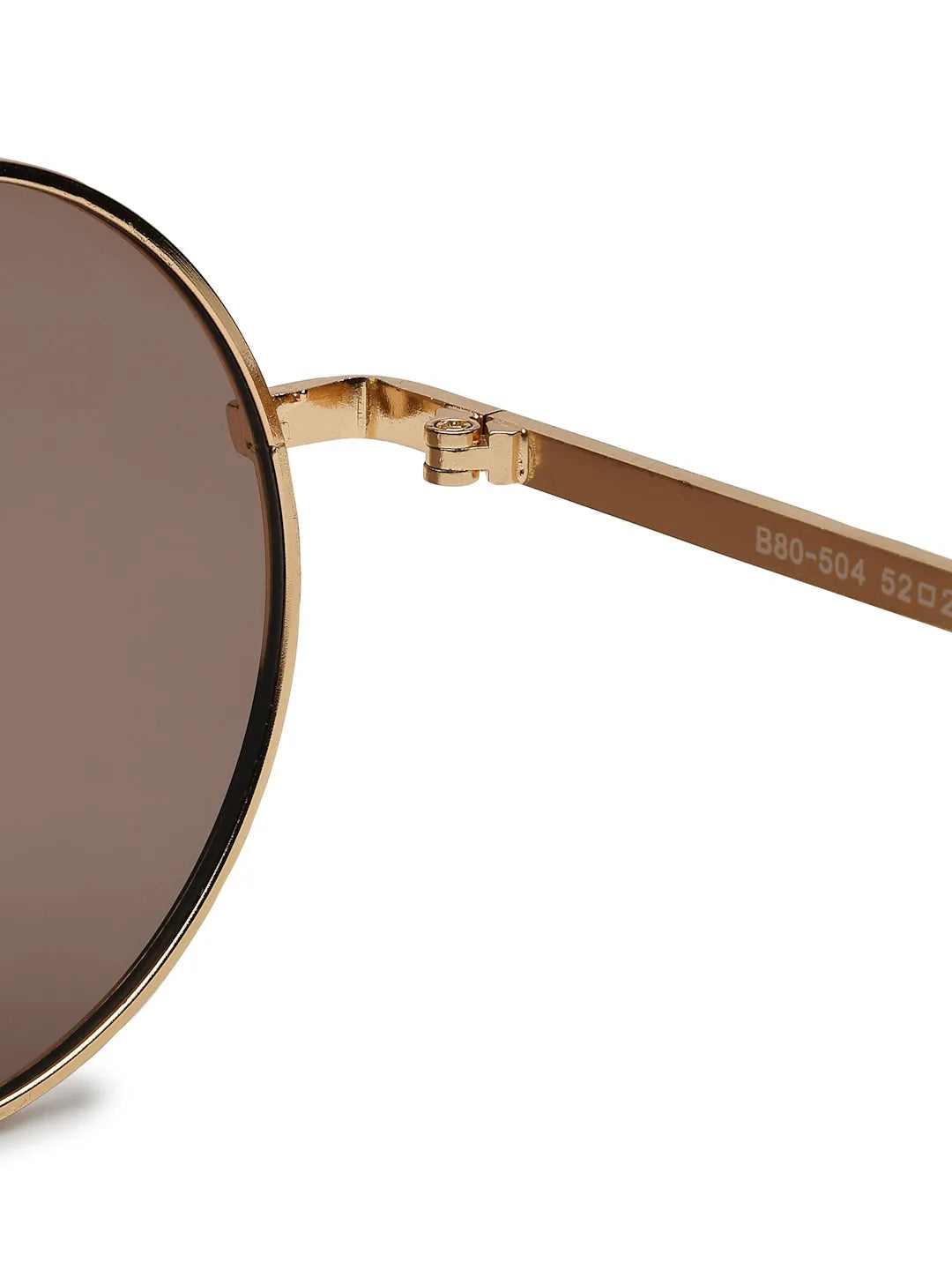 Ionara | Golden-Brown Medium Full Rim Round Sunglasses for Men & Women [UV-protected]
