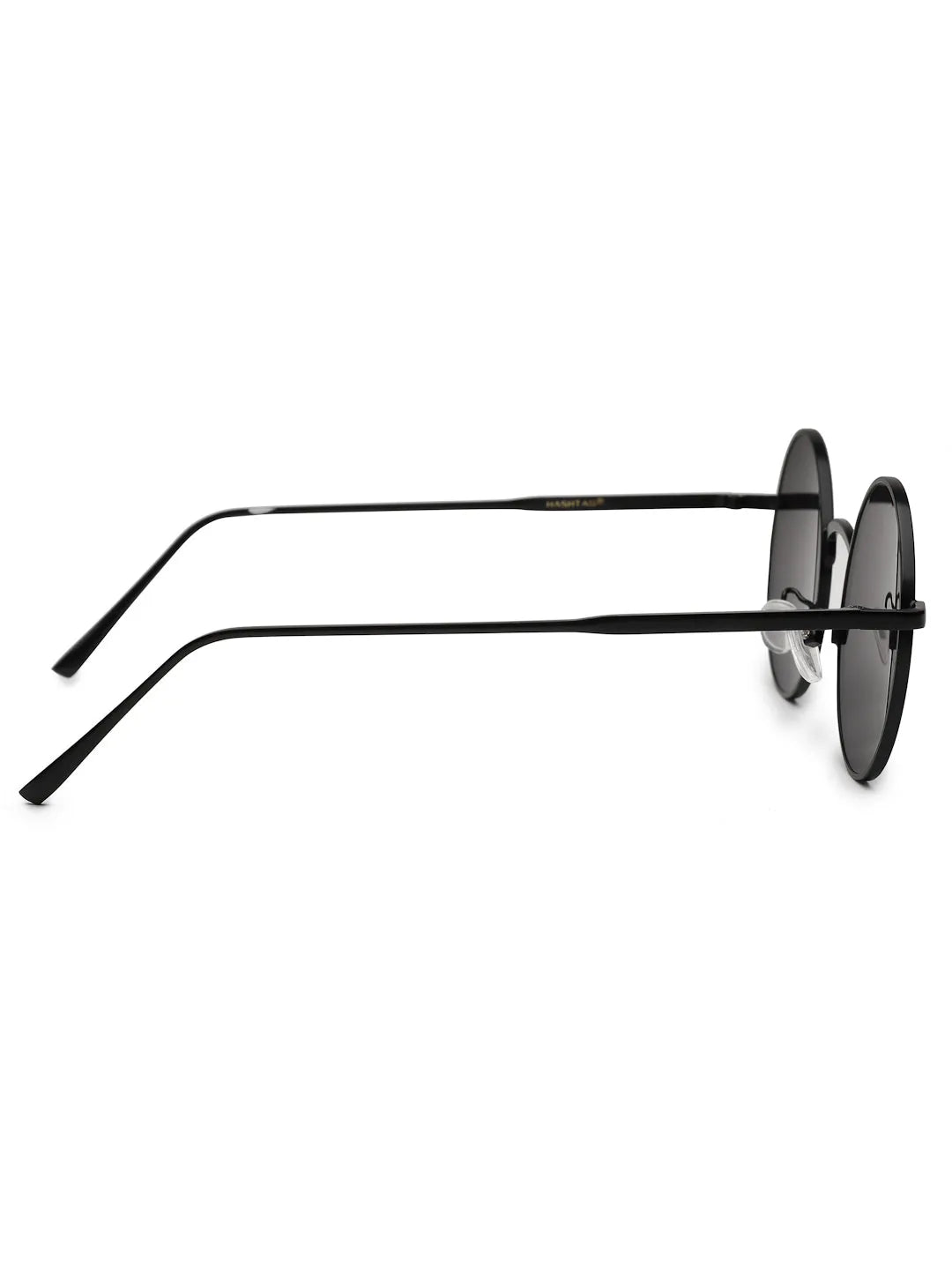 Ionara | Black Medium Full Rim Round Sunglasses for Men & Women [UV-protected]