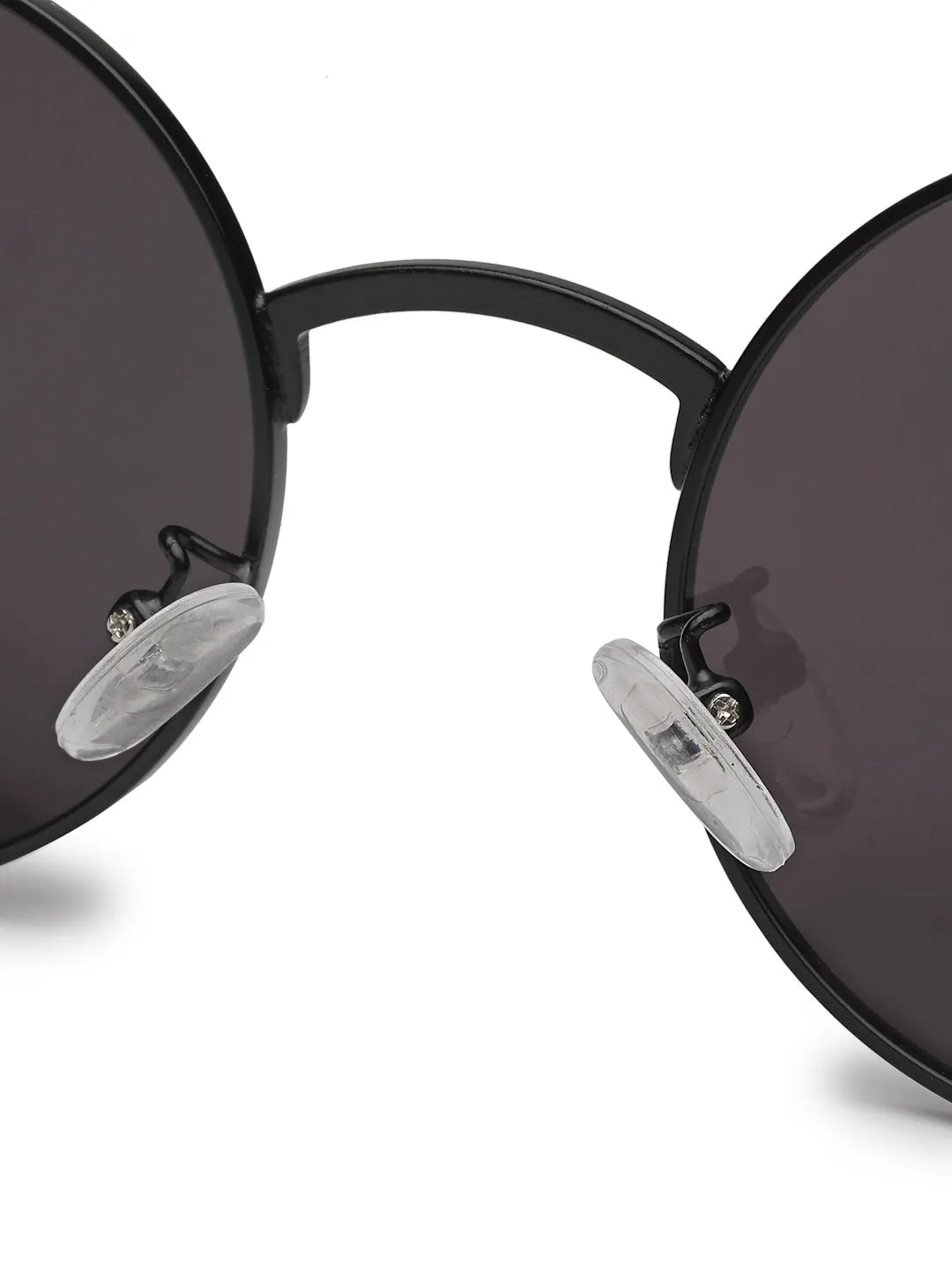 Ionara | Black Medium Full Rim Round Sunglasses for Men & Women [UV-protected]