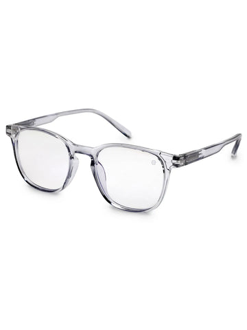 Radiant | Transparent Medium Full Rim Oval Computer Glasses for Men & Women [Blue Block]
