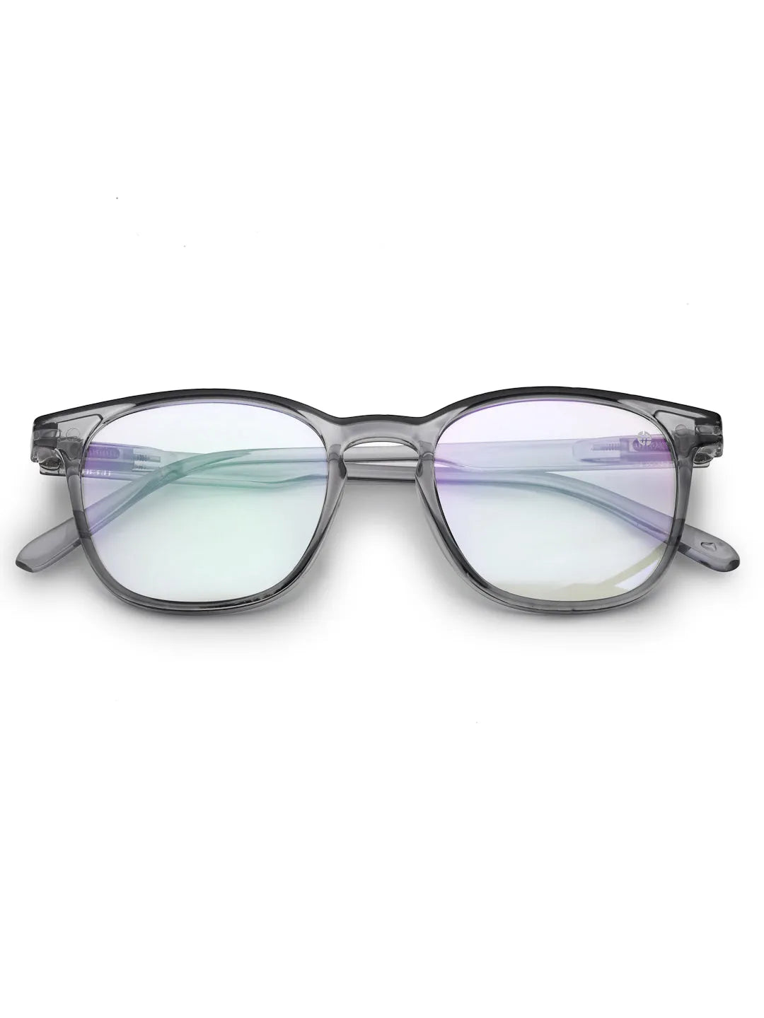 Radiant | Smoke Medium Full Rim Oval Computer Glasses for Men & Women [Blue Block]