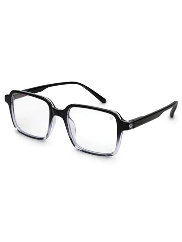Enigma | Gradient Black Medium Full Rim Square Computer Glasses for Men & Women [Blue Block]