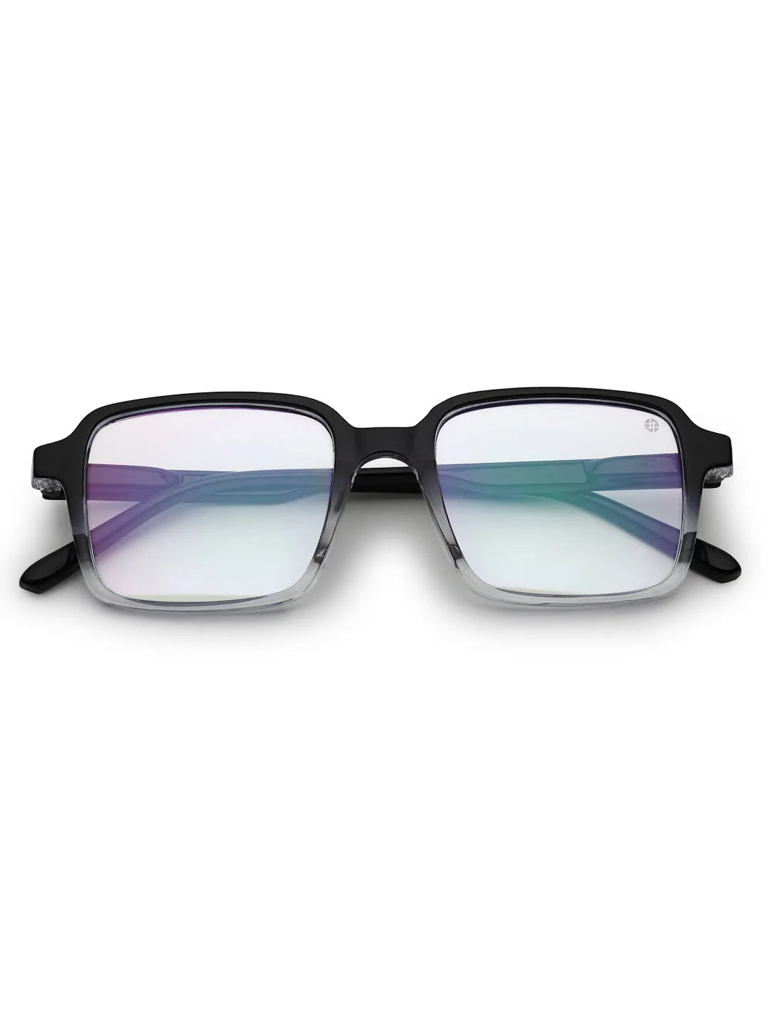 Enigma | Gradient Black Medium Full Rim Square Computer Glasses for Men & Women [Blue Block]