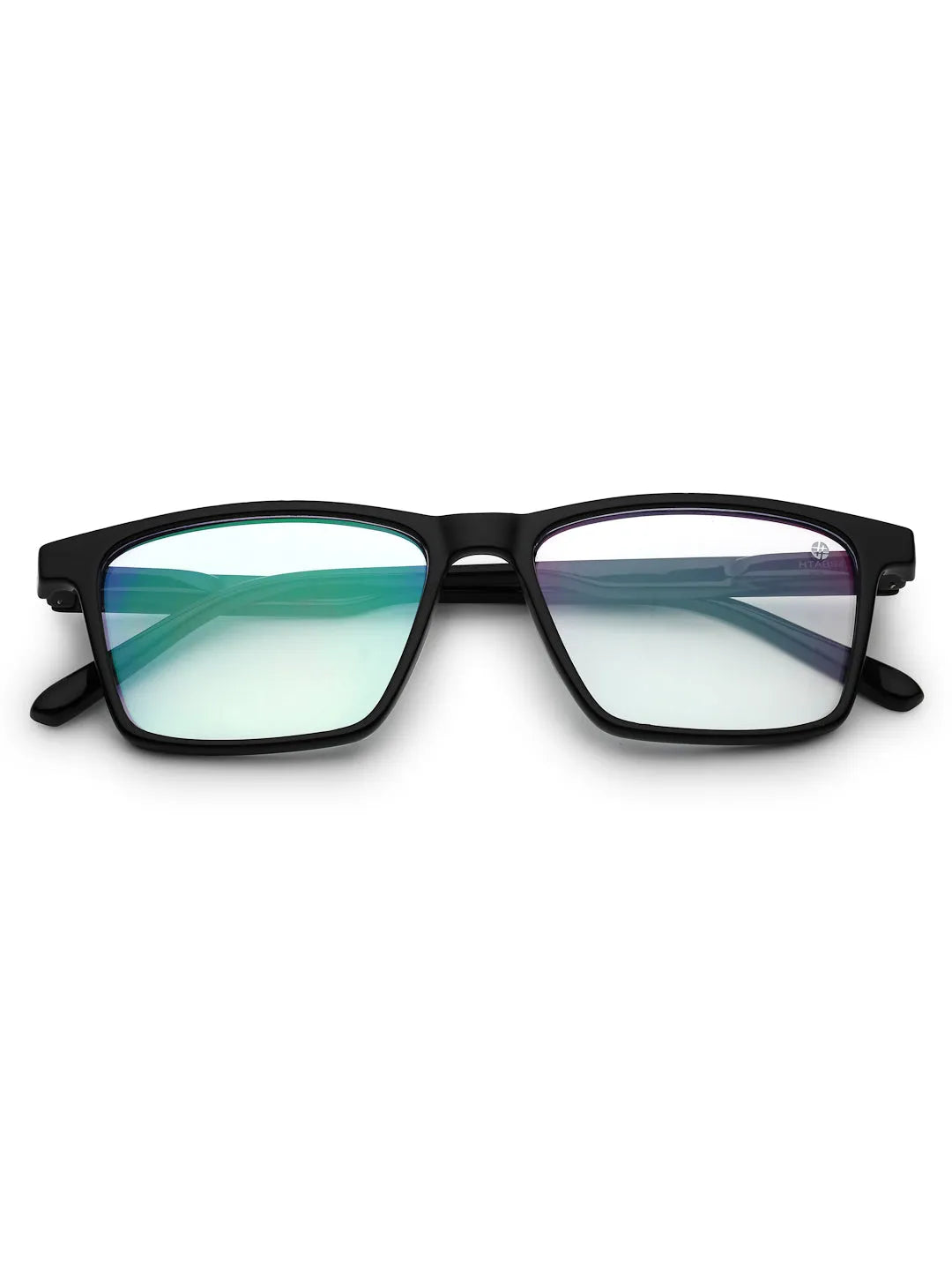 Aurora | Black Medium Full Rim Rectangle Computer Glasses for Men & Women [Blue Block]