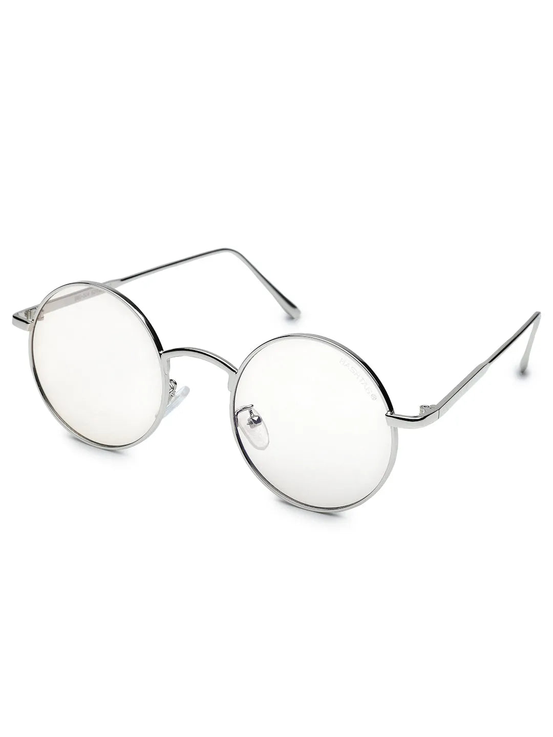 Ionara | Silver-brown Medium Full Rim Round Eyeglasses for Men & Women [UV-protected]