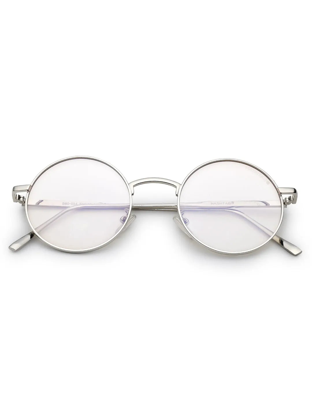 Ionara | Silver-brown Medium Full Rim Round Eyeglasses for Men & Women [UV-protected]